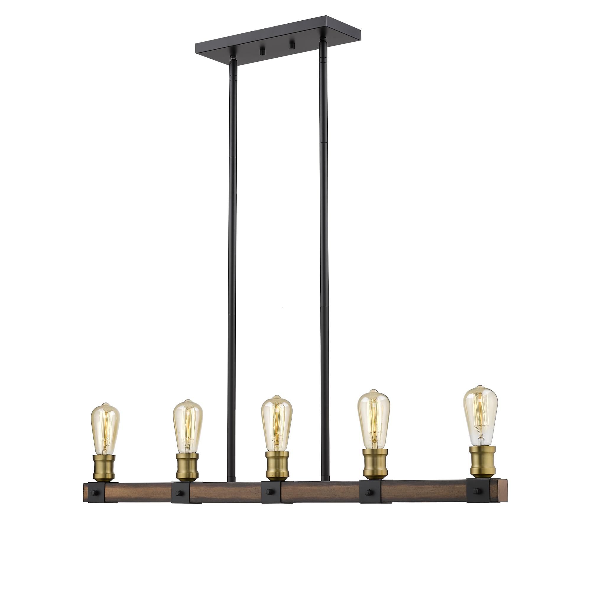 Shown in Rustic Mahogany finish and --- glass and --- shade