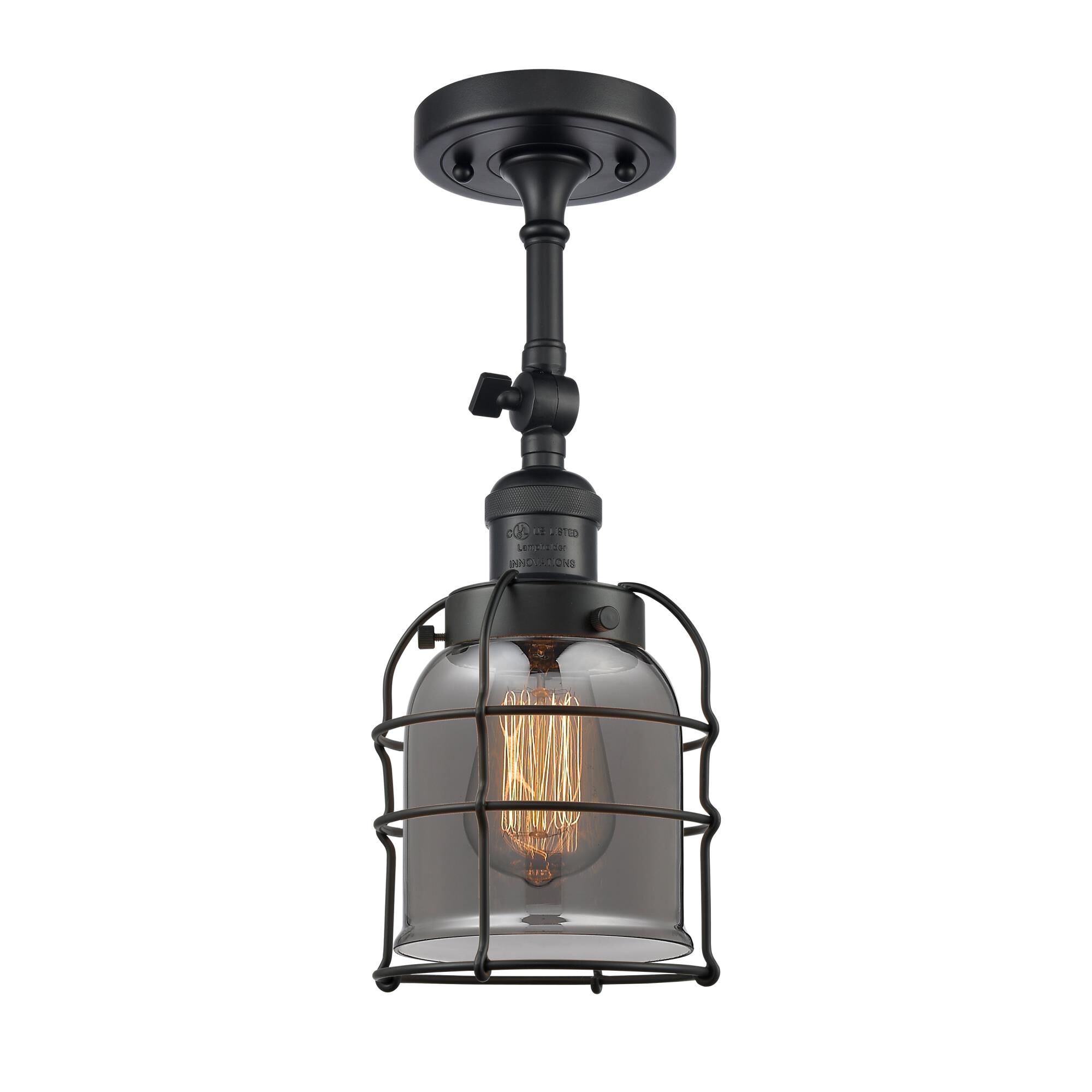Bruno Marashlian Bell Cage 5 Inch 1 Light Semi Flush Mount by Innovations Lighting