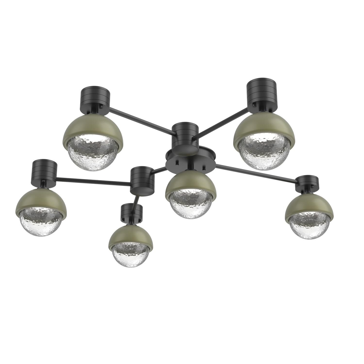 Levi Wilson Cabochon 42 Inch Flush Mount by Hammerton Studio