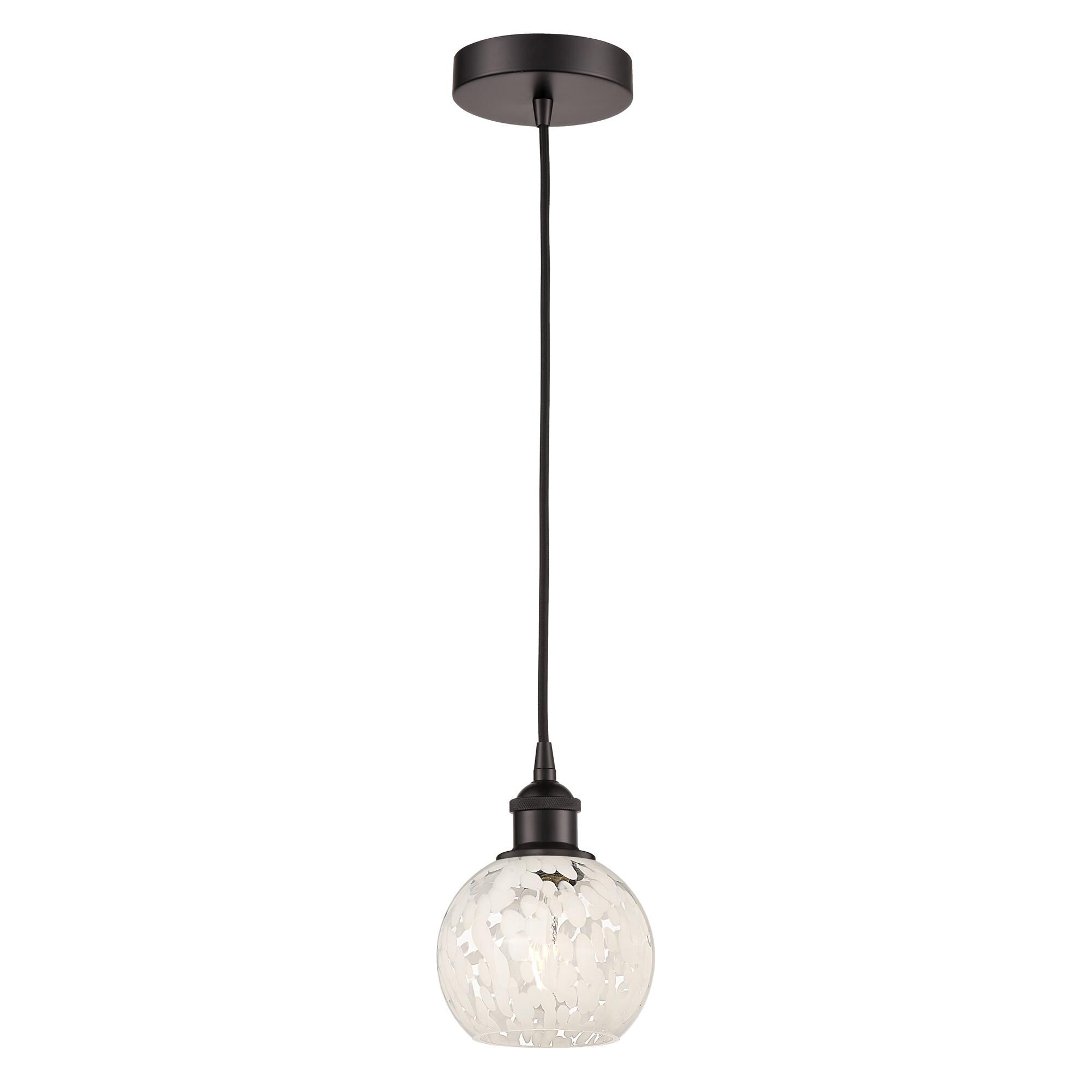 Bruno Marashlian White Mouchette 6 Inch Mini Pendant by Innovations Lighting