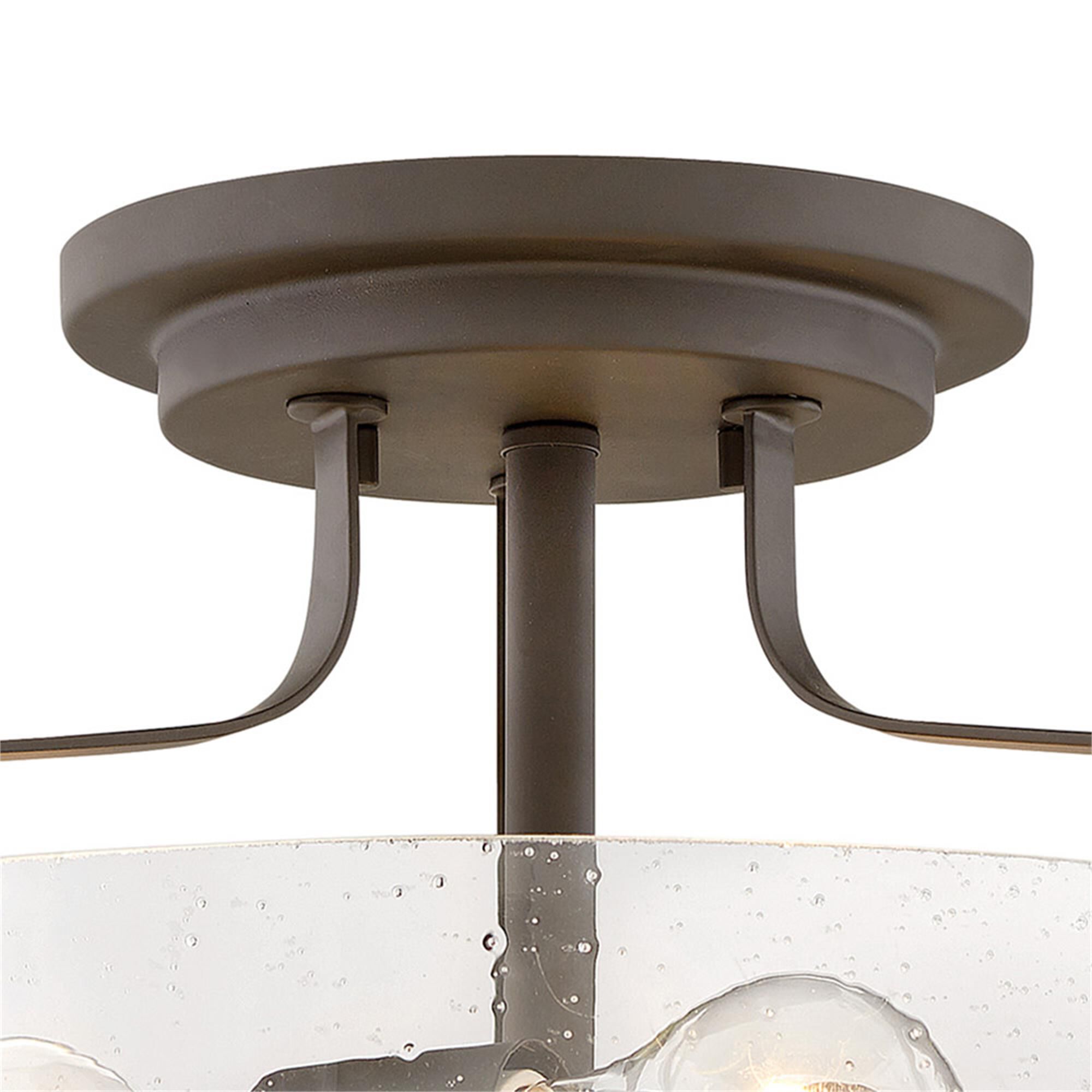 Harper 14 Inch 3 Light Semi Flush Mount,