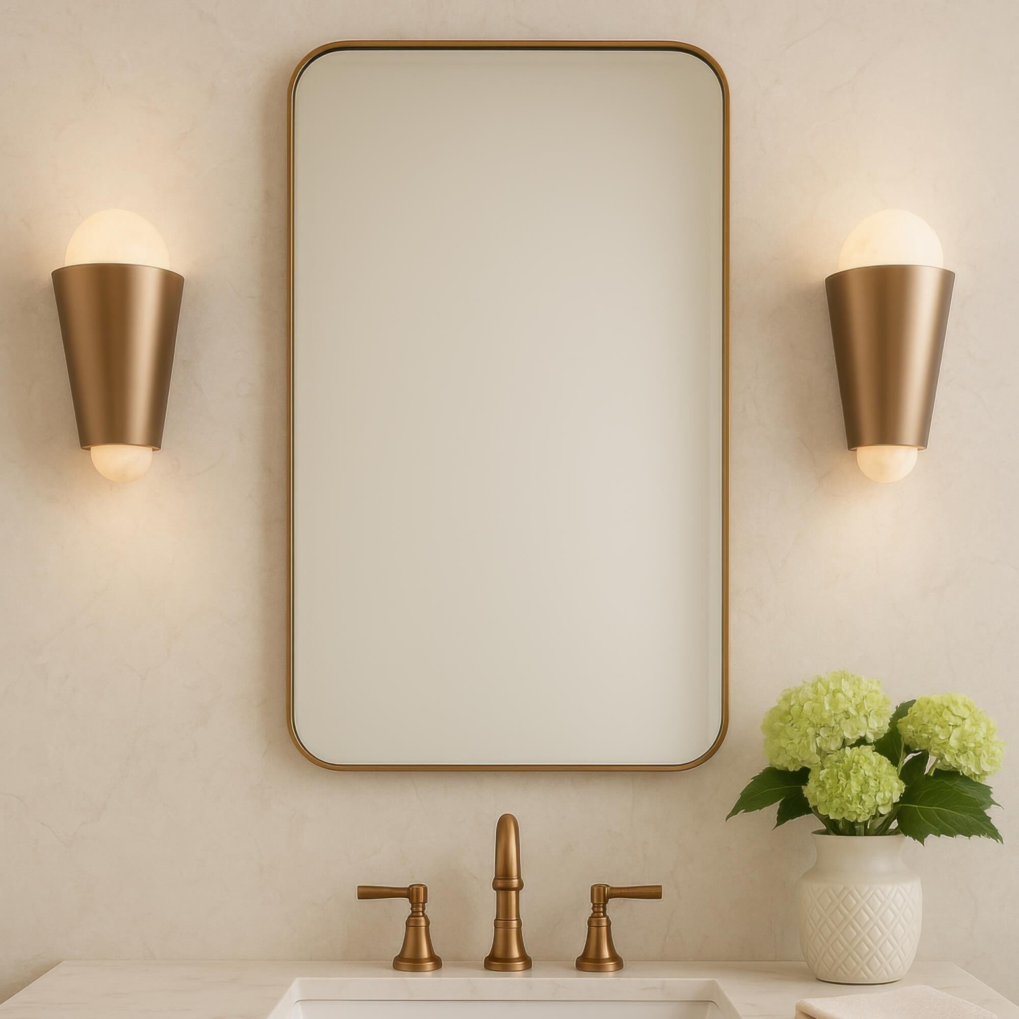 Shown in Bronze and Black finish and Bronze, Brown and  Spanish Alabaster shade