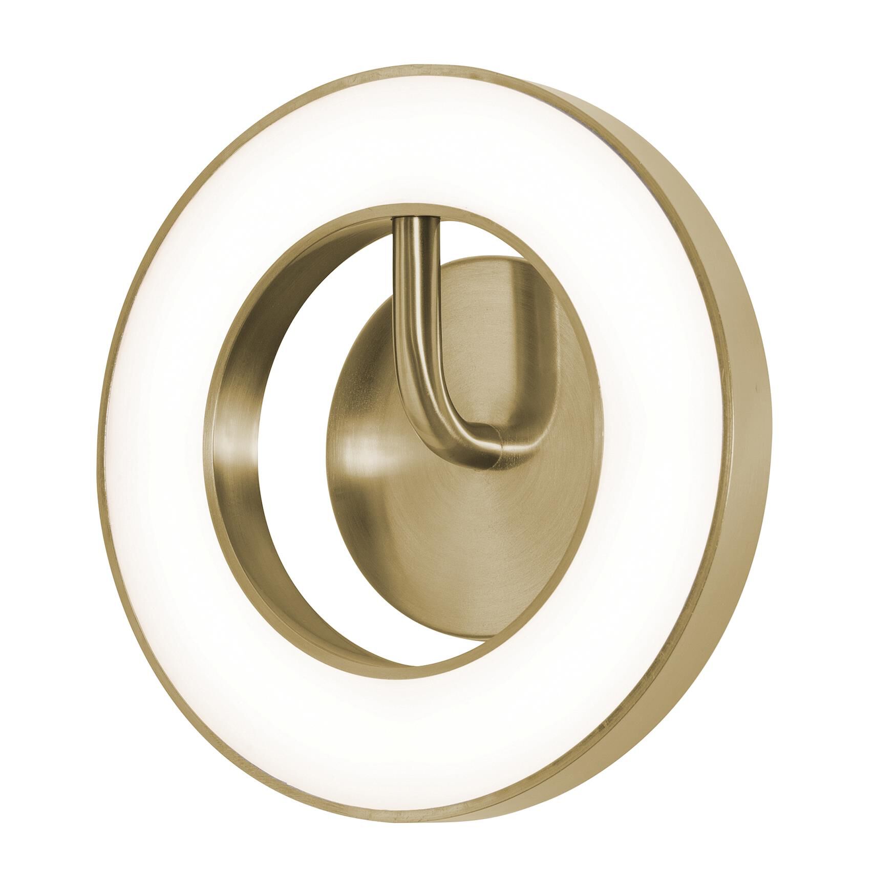 Shown in Light Antique Brass finish and White shade