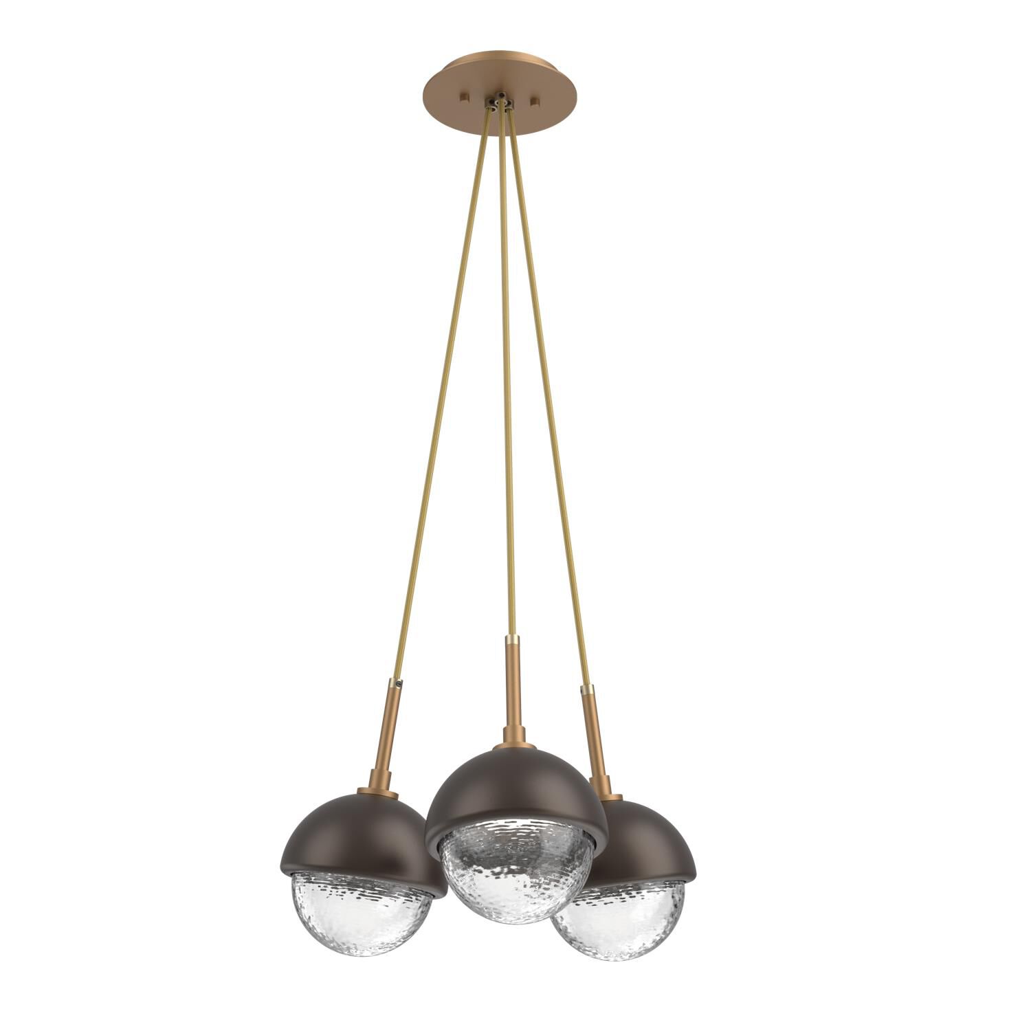 Shown in Novel Brass finish and Clear glass and Flat Bronze accent