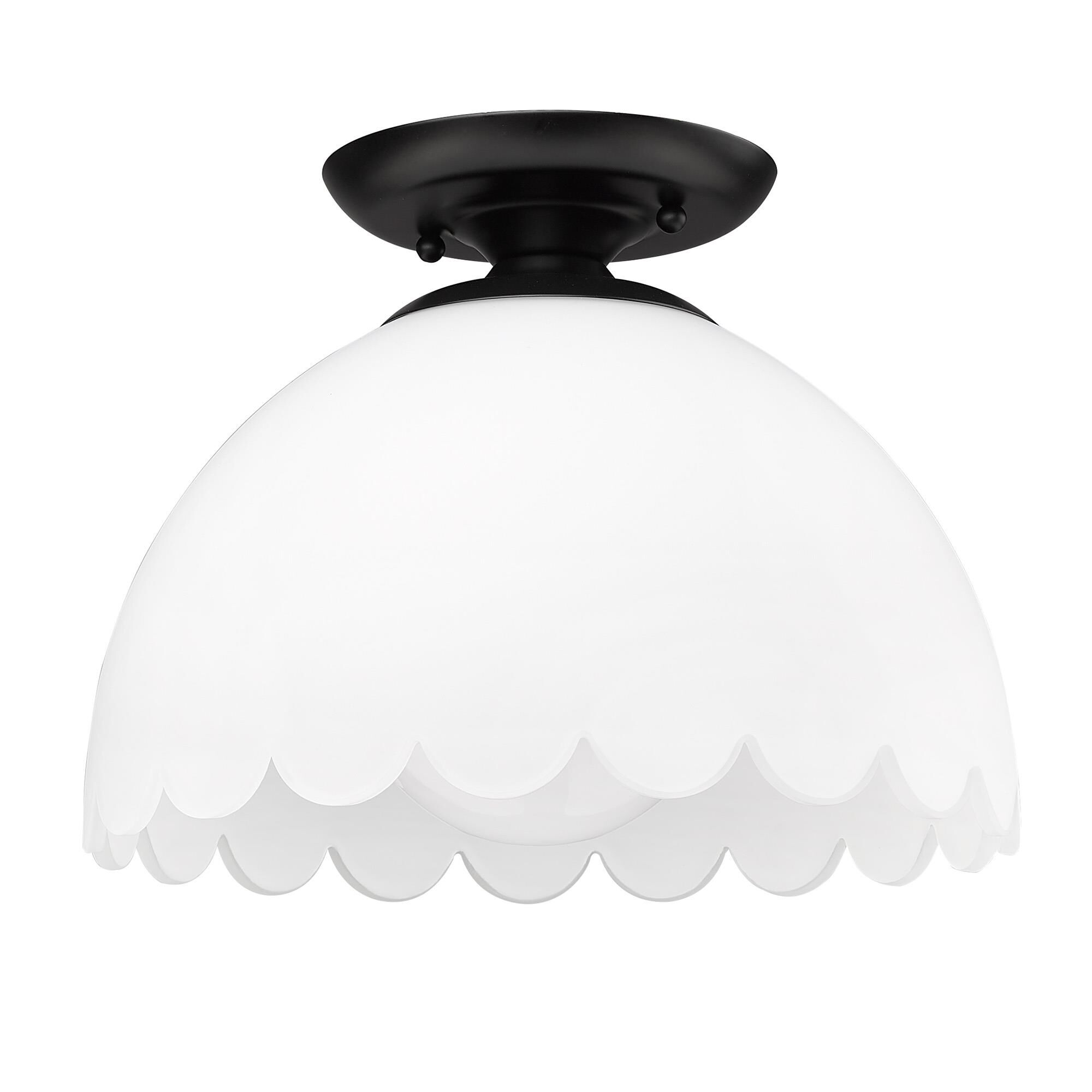 Shown in Matte Black finish and Opal glass