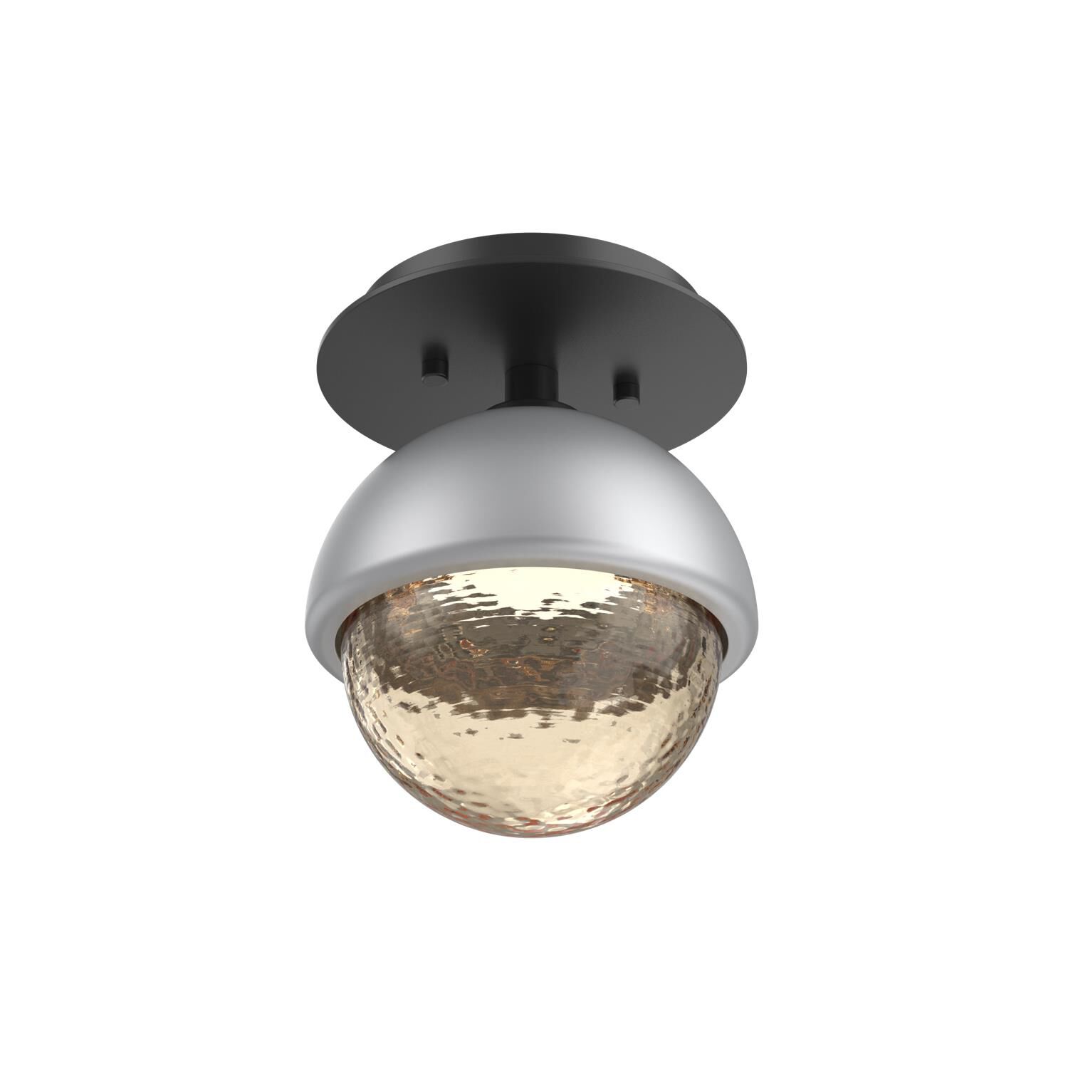 Shown in Matte Black finish and Amber glass and Classic Silver accent