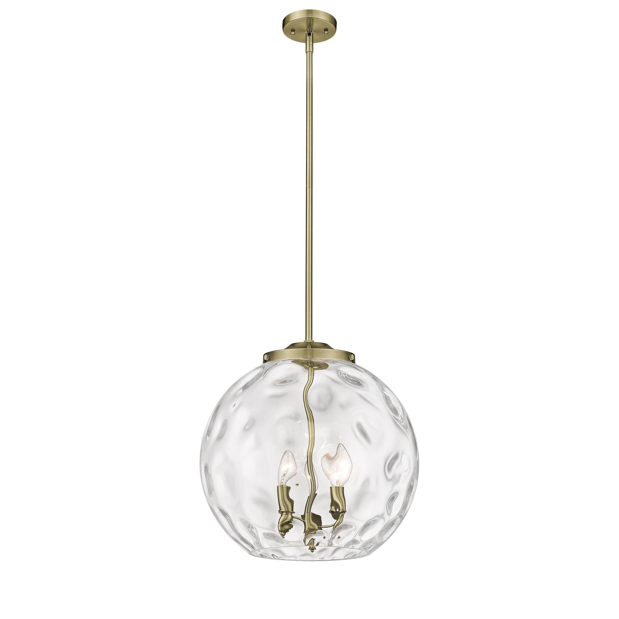 Shown in Antique Brass finish and Clear Athens Water  16