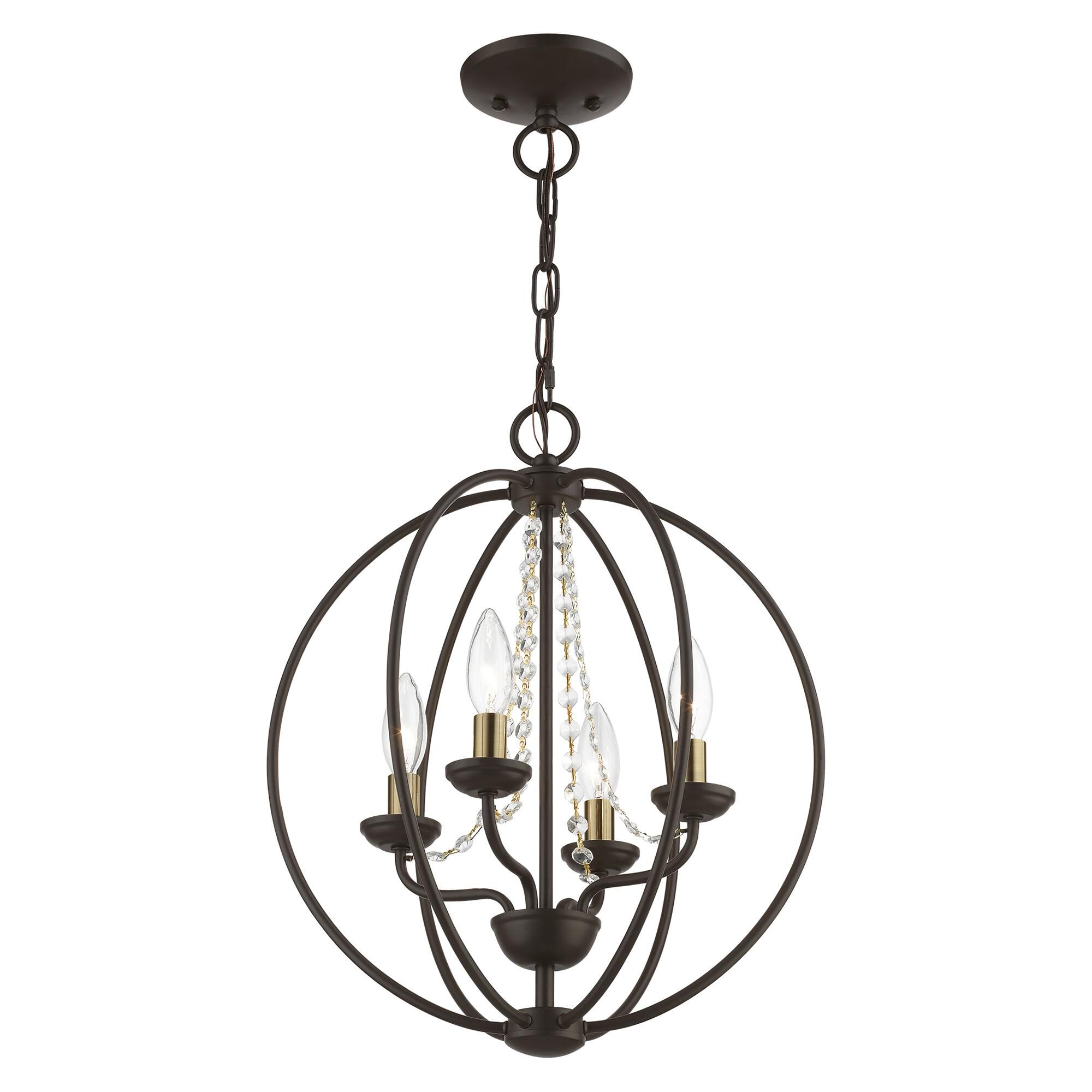 Arabella 15 Inch 4 Light Mini Chandelier by Livex Lighting