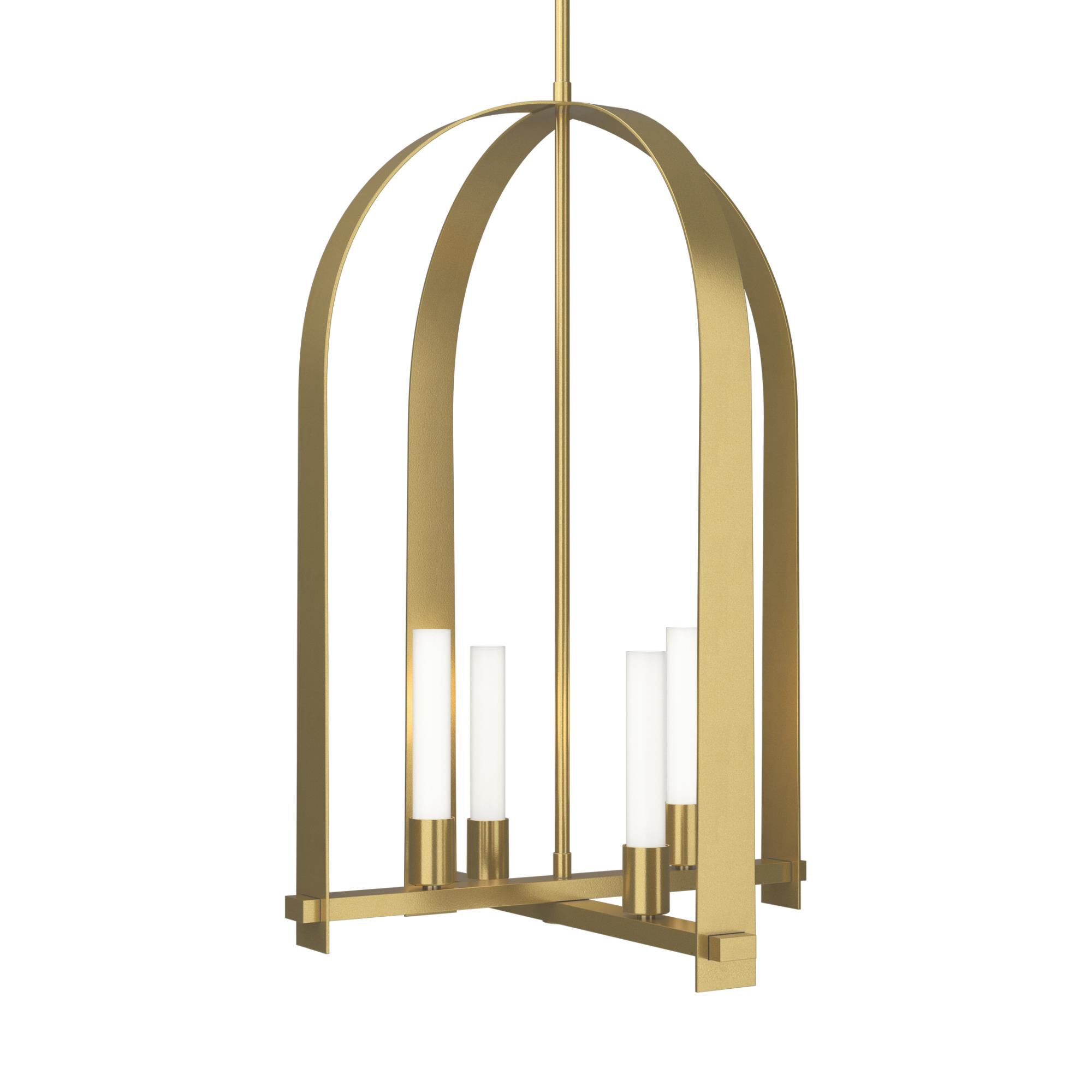 Shown in Modern Brass finish and Frosted glass and Frosted Glass shade