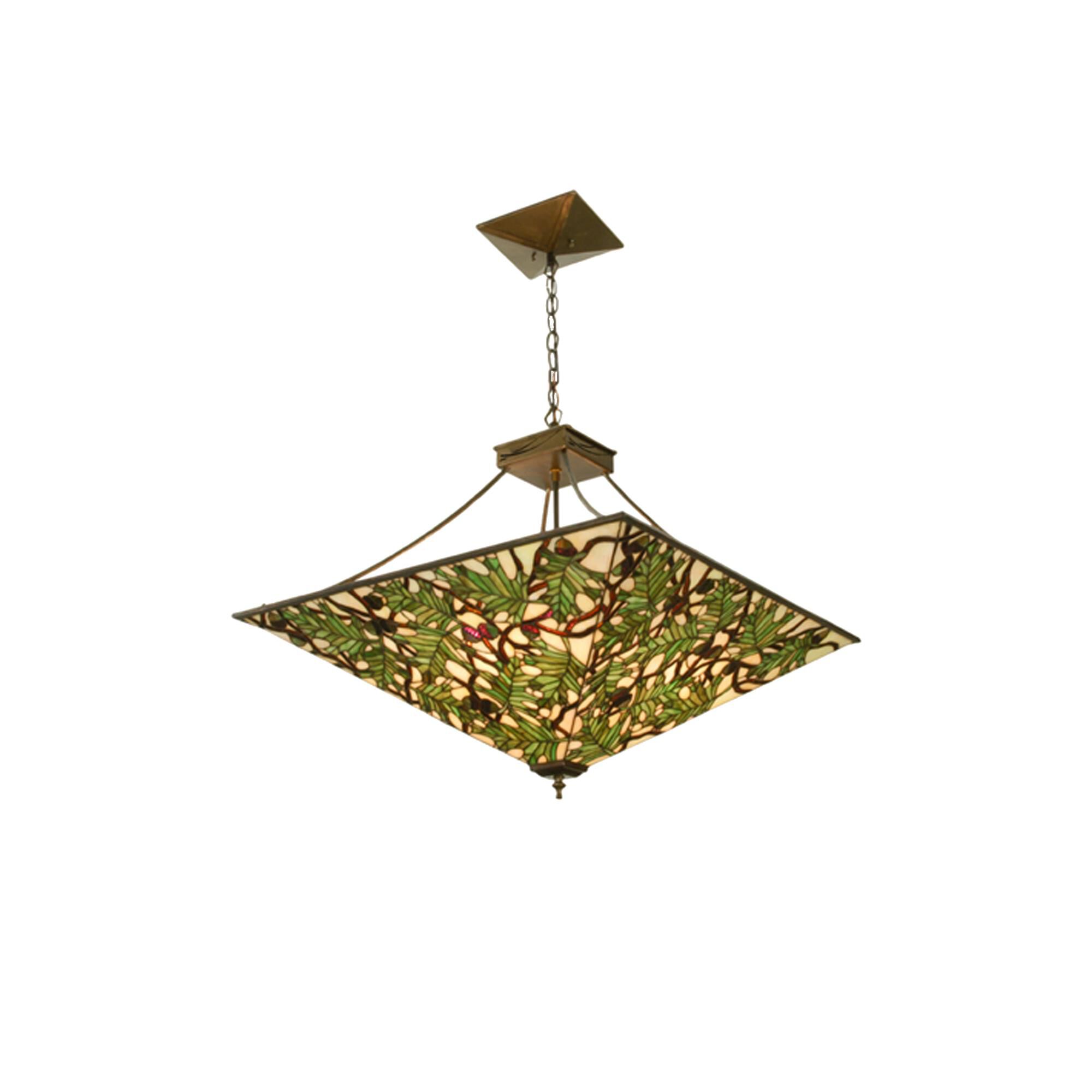 Acorn And Oak Leaf 37 Inch Large Pendant by Meyda Lighting