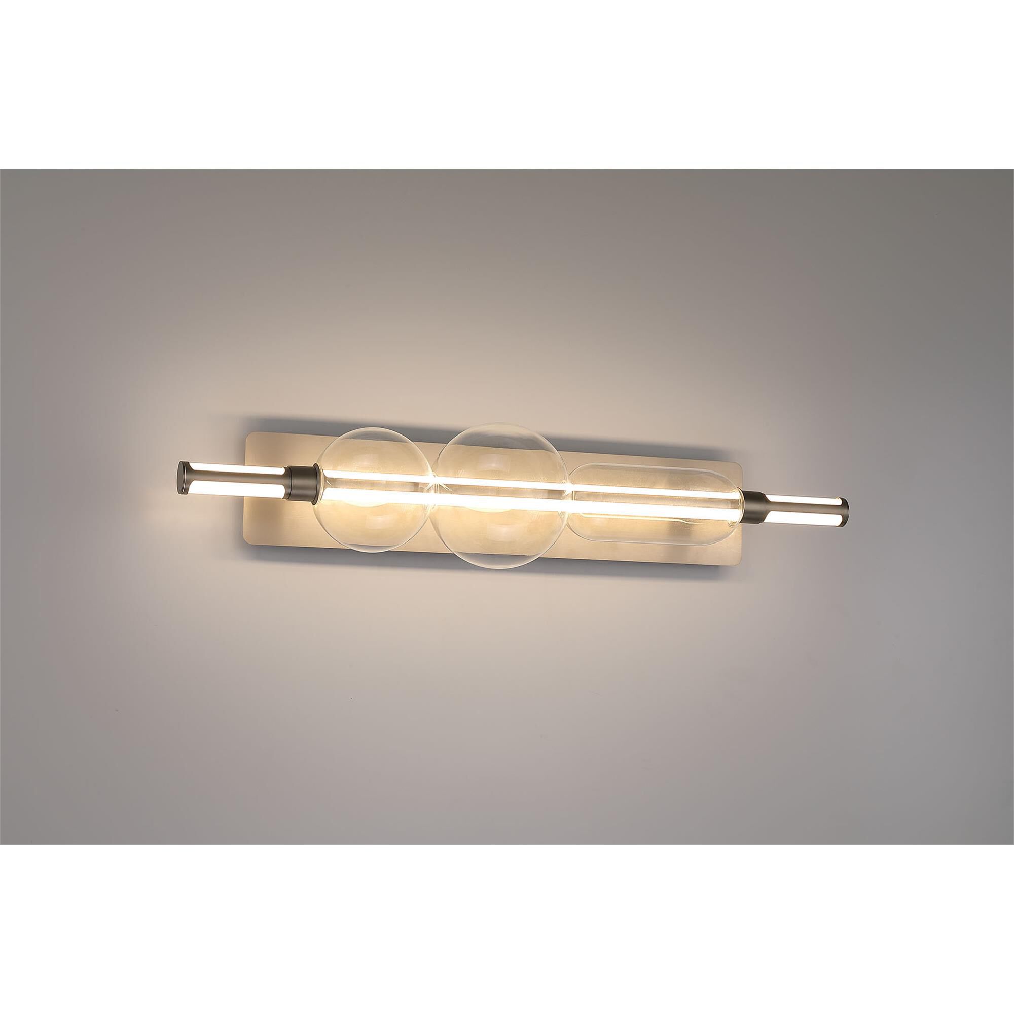 Shown in Satin Nickel finish and Clear glass