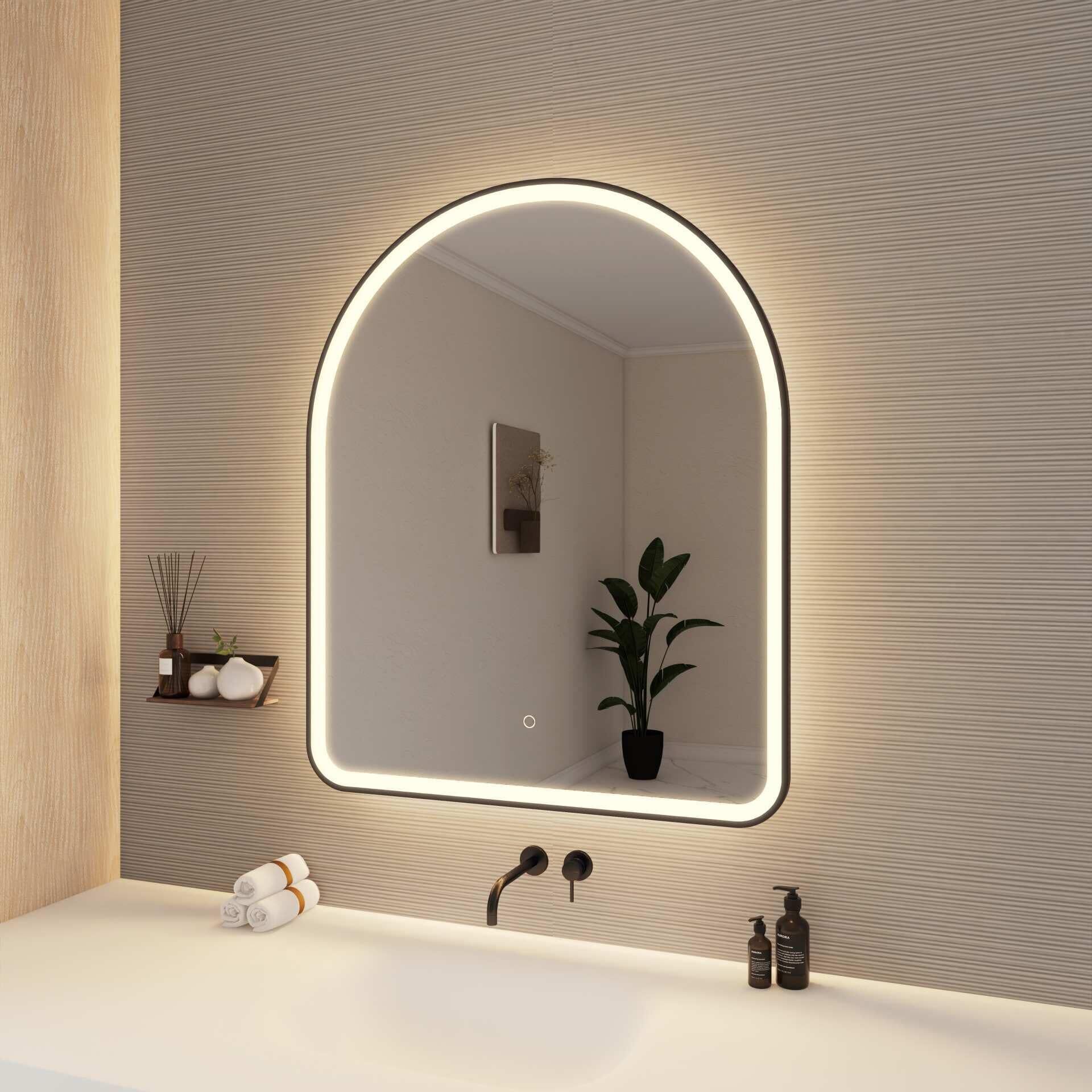 Harmoni 42 Inch Arched LED Lighted Mirror by Elegant Decor