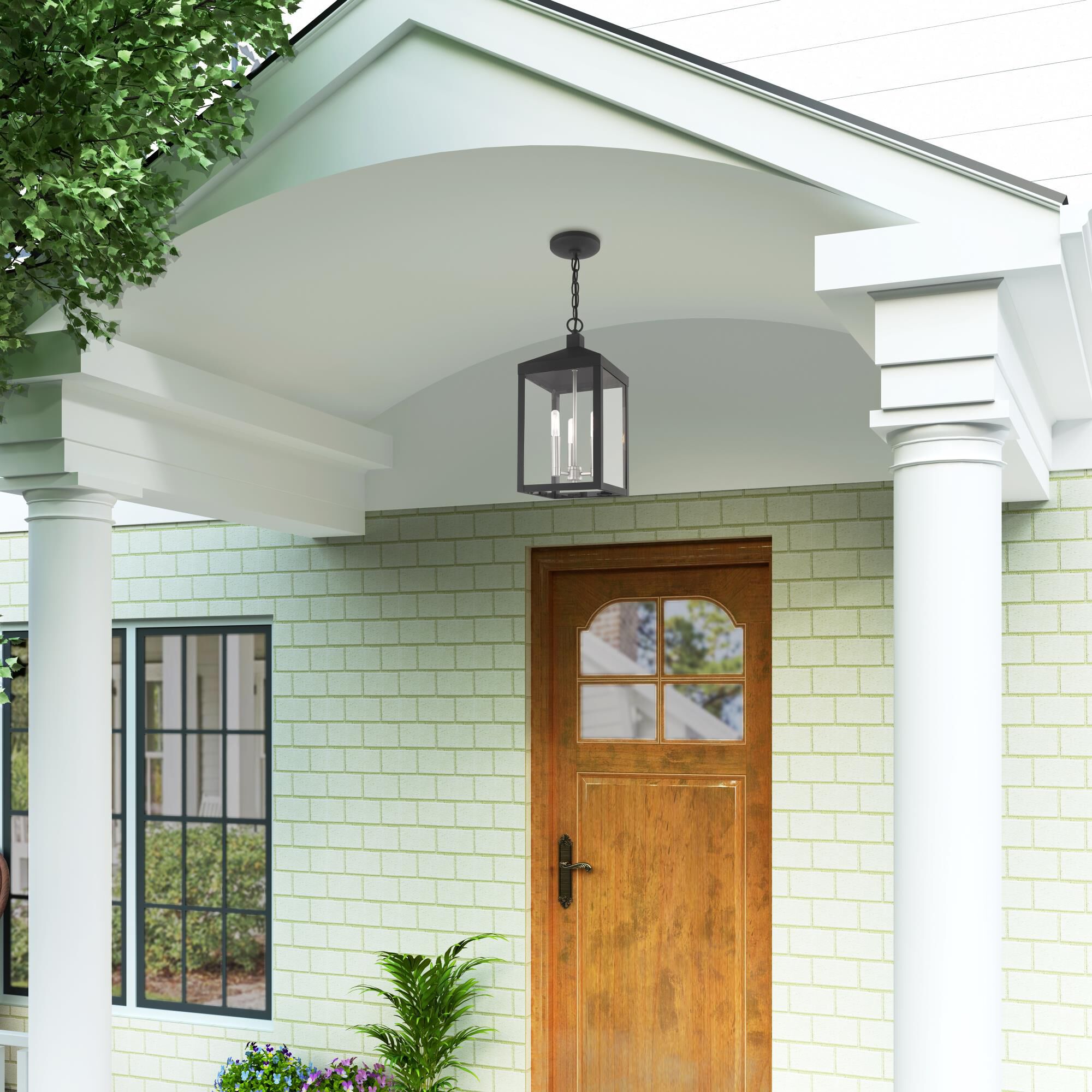 Nyack 18 Inch Tall 3 Light Outdoor Hanging Lantern by Livex Lighting