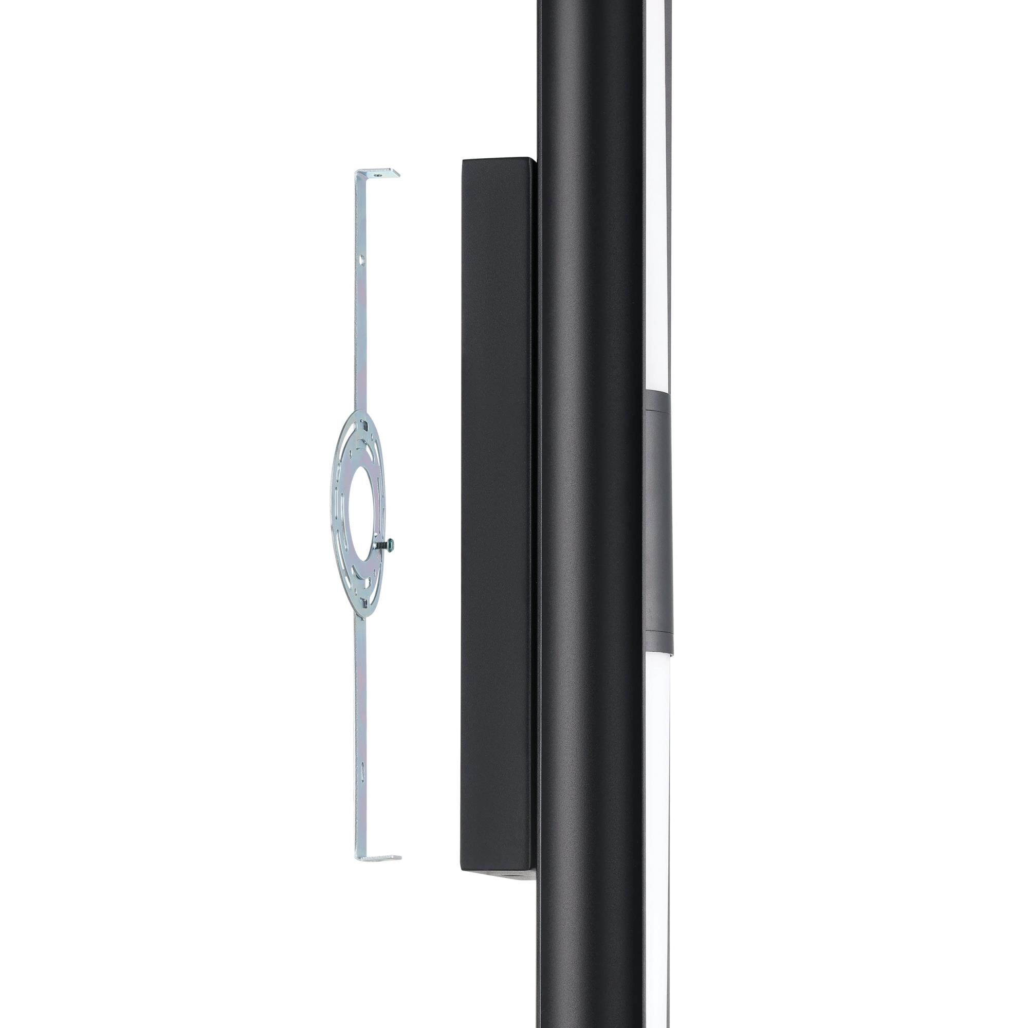 Shown in Textured Black finish and Etched Opal glass