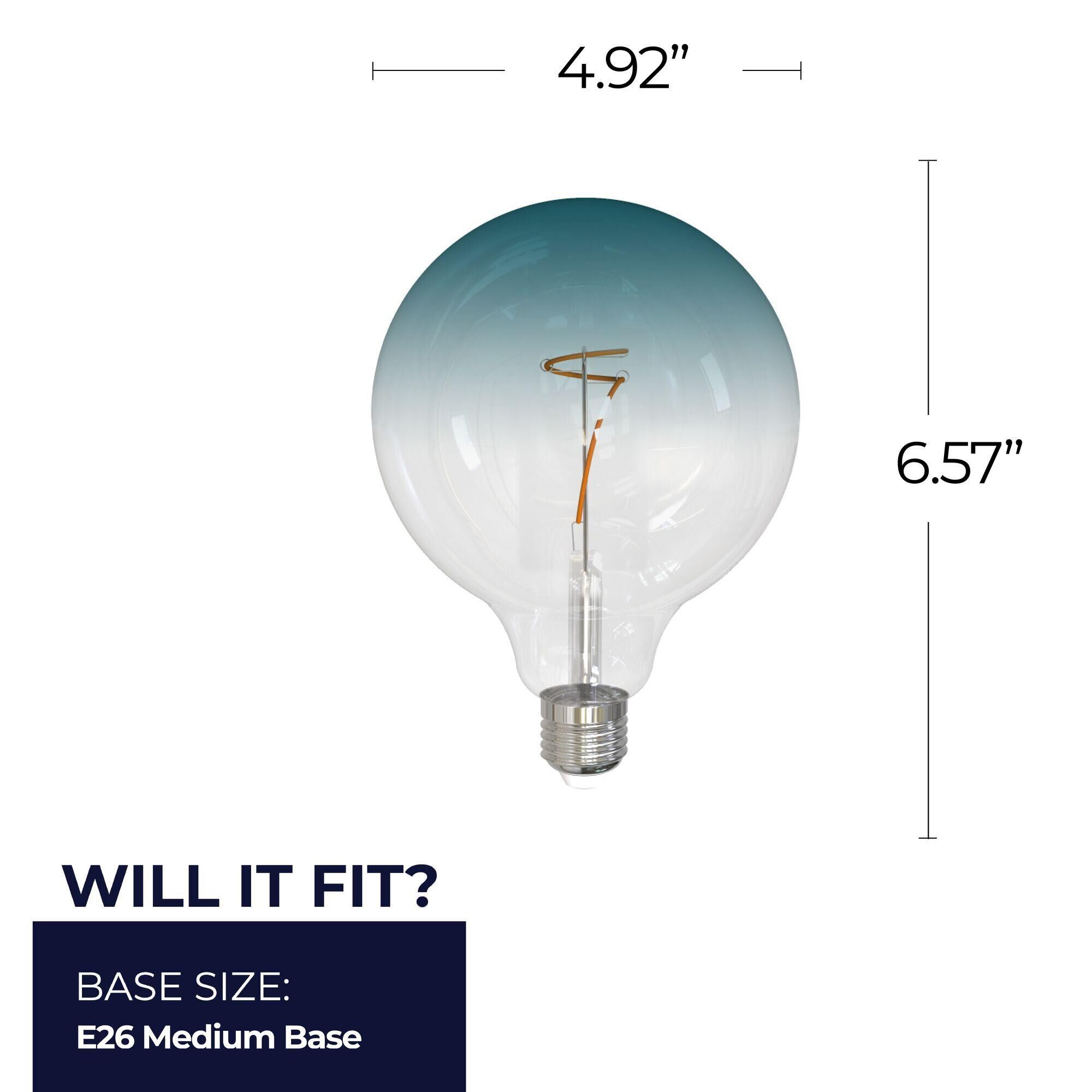 Clear Blue G40 Base E26 3000K LED Light Bulb by Bulbrite