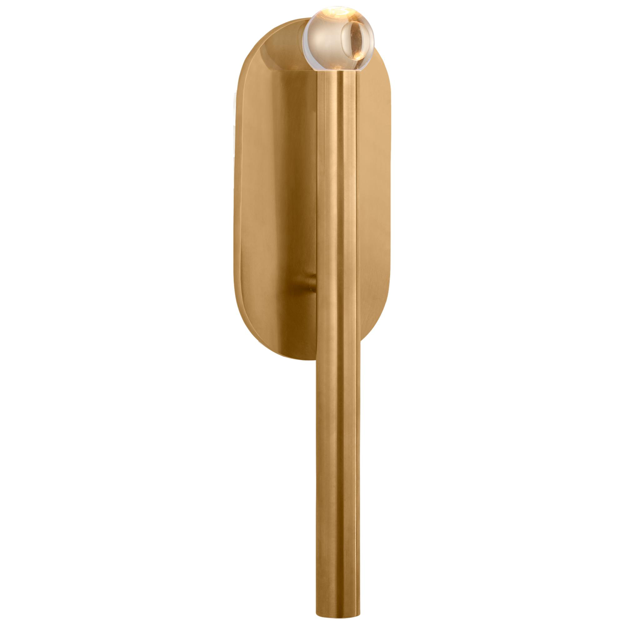 Shown in Antique-Burnished Brass finish and Clear glass