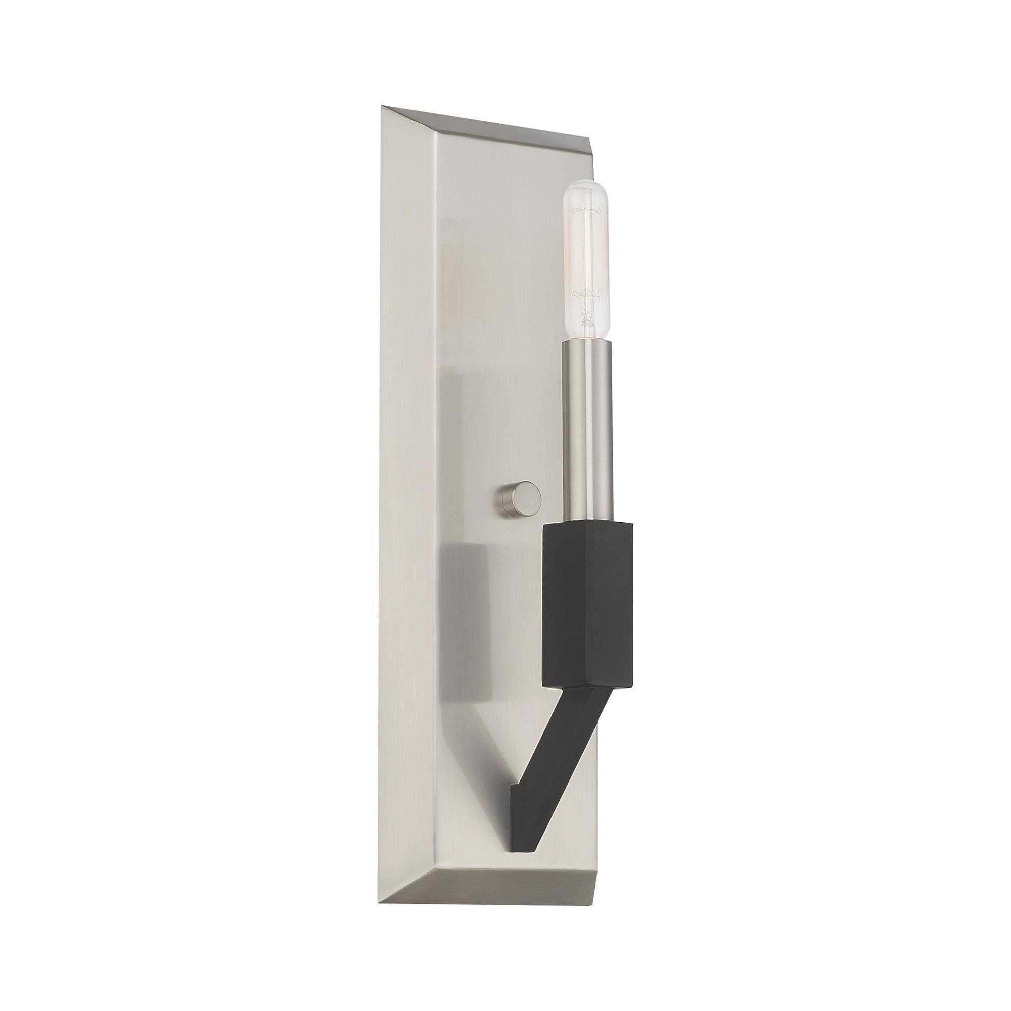 Shown in Brushed Nickel and Black finish
