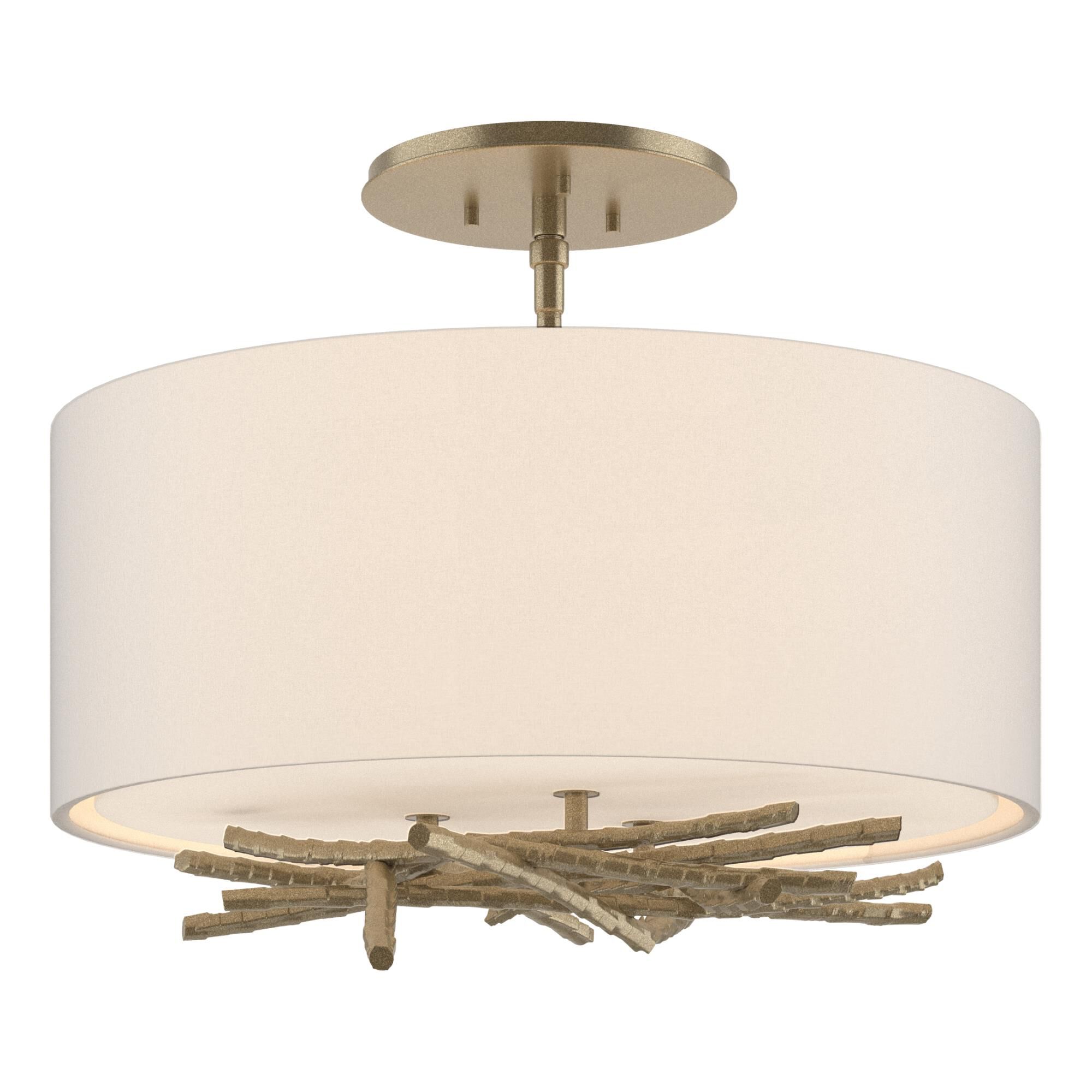 Brindille 15 Inch 3 Light Semi Flush Mount by Hubbardton Forge