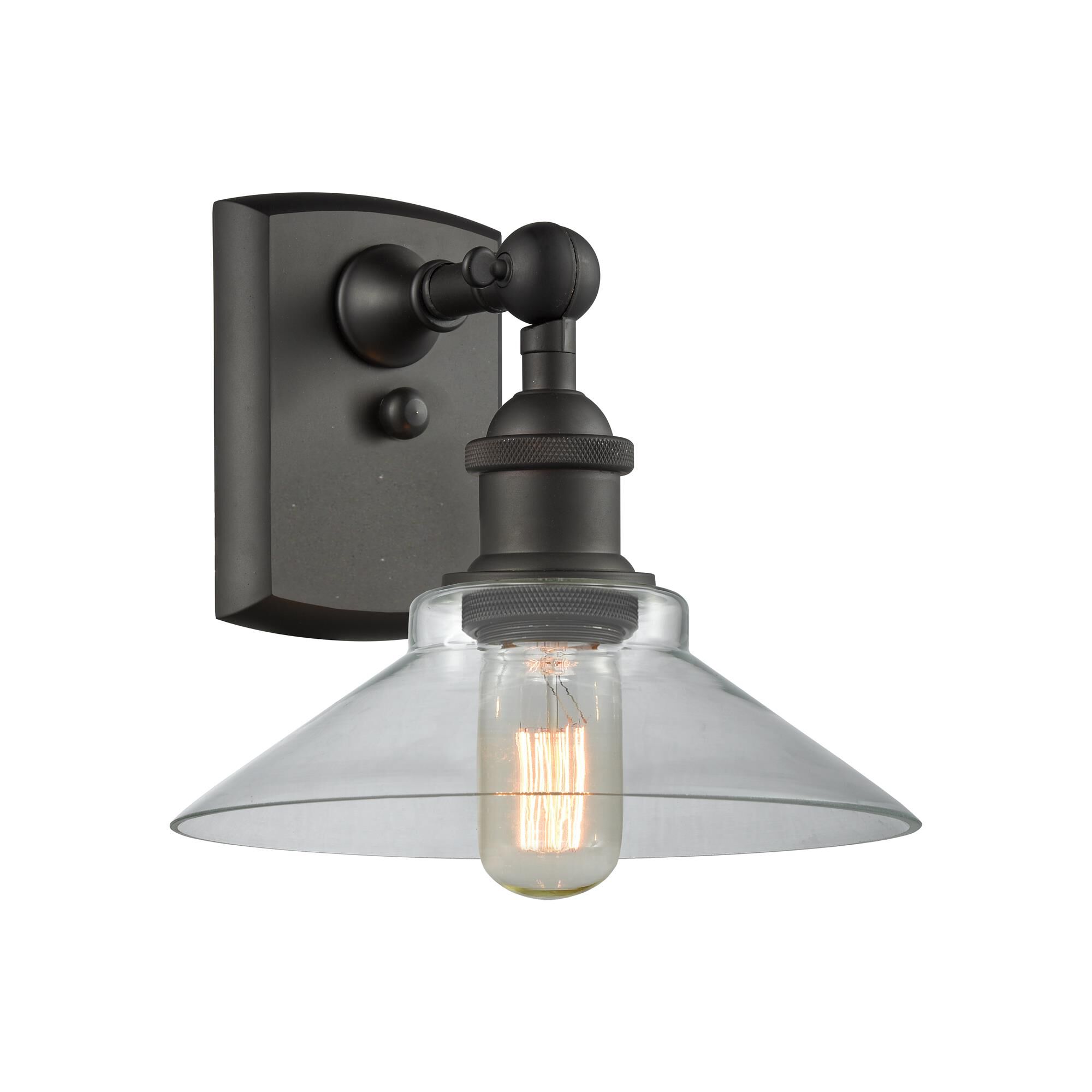 Shown in Oil Rubbed Bronze finish and Clear glass