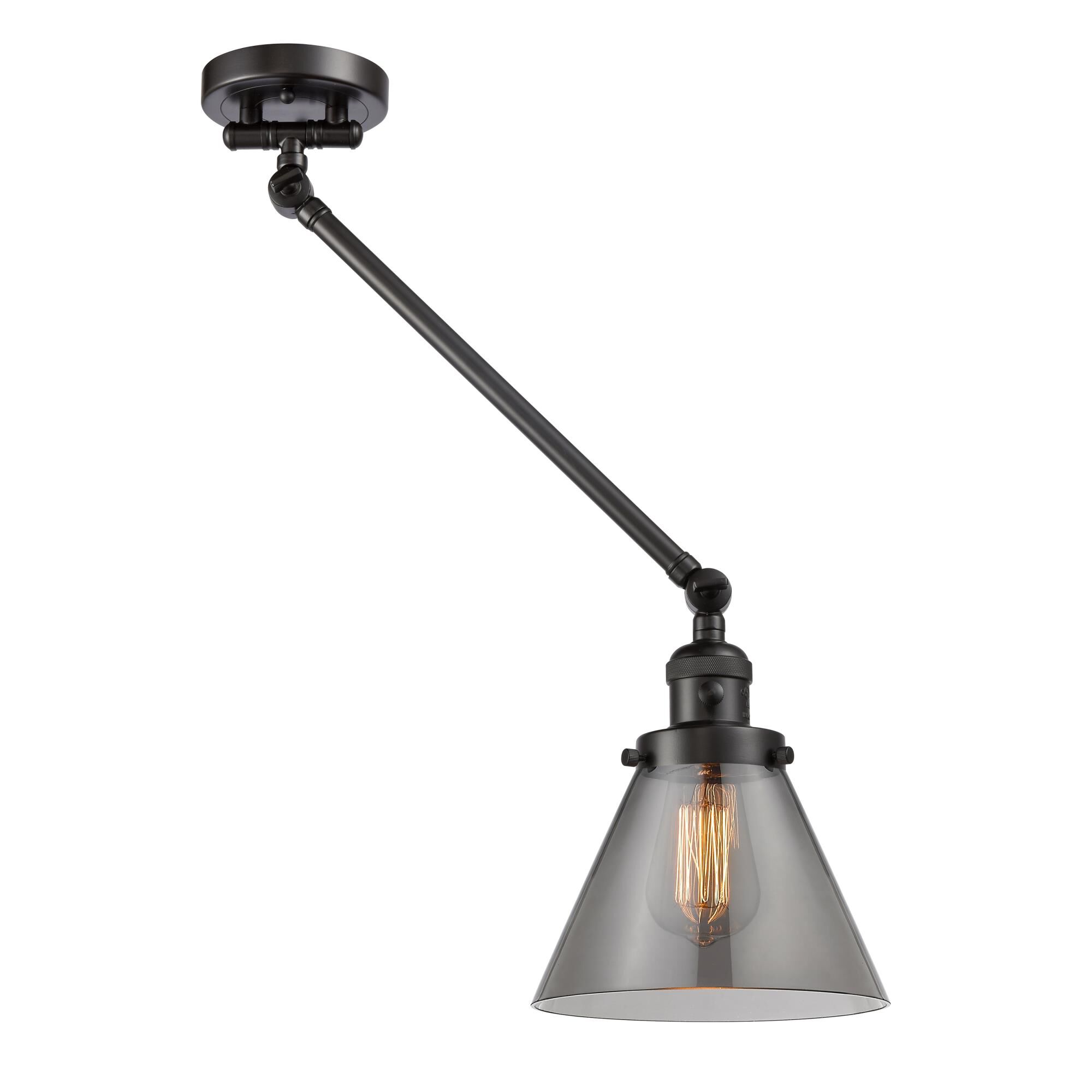 Shown in Oil Rubbed Bronze finish and Smoked glass