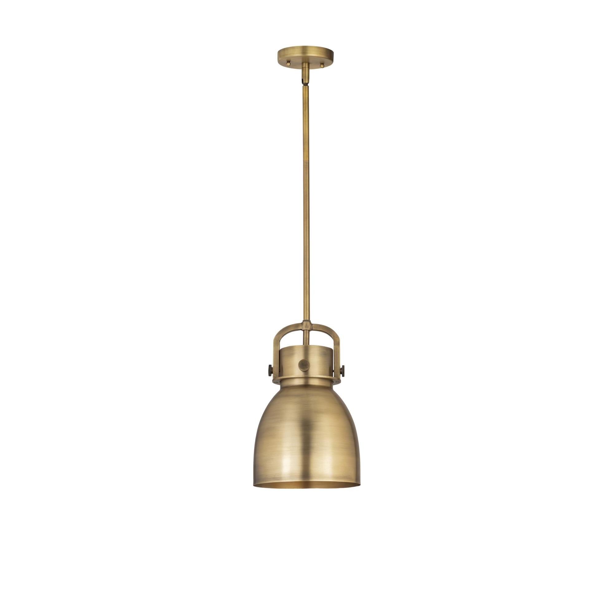 Shown in Brushed Brass finish and Brushed Brass Steel shade