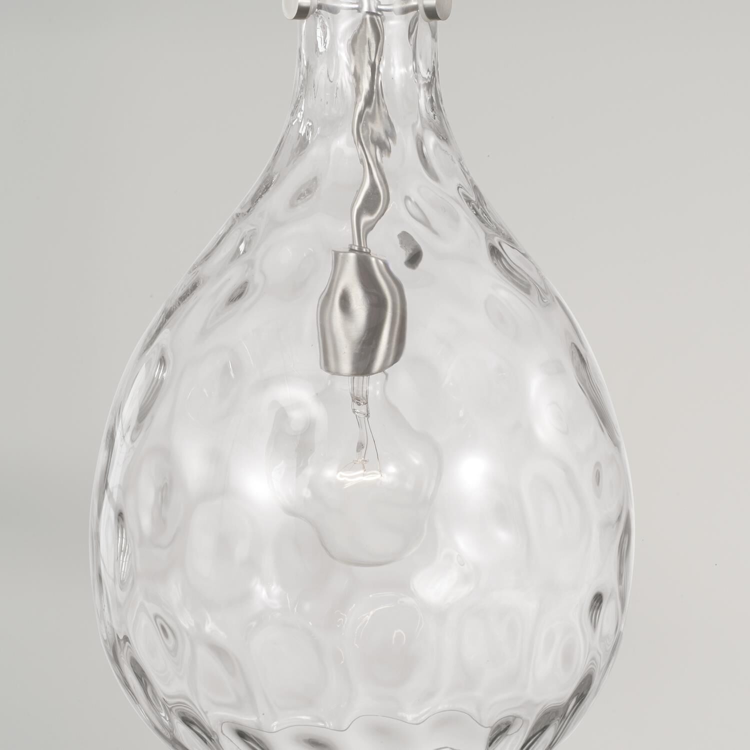 Shown in Brushed and Satin Nickel finish and Clear Water glass