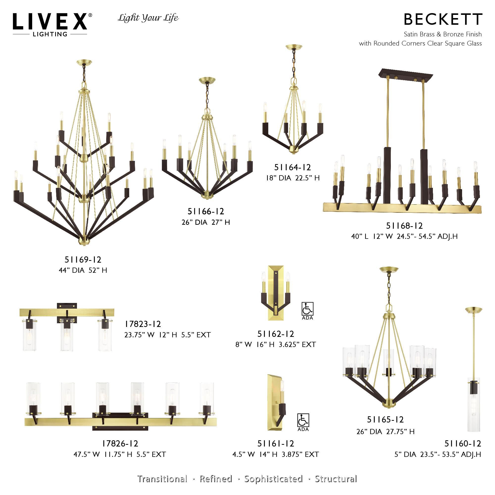Shown in Satin Brass and Bronze finish