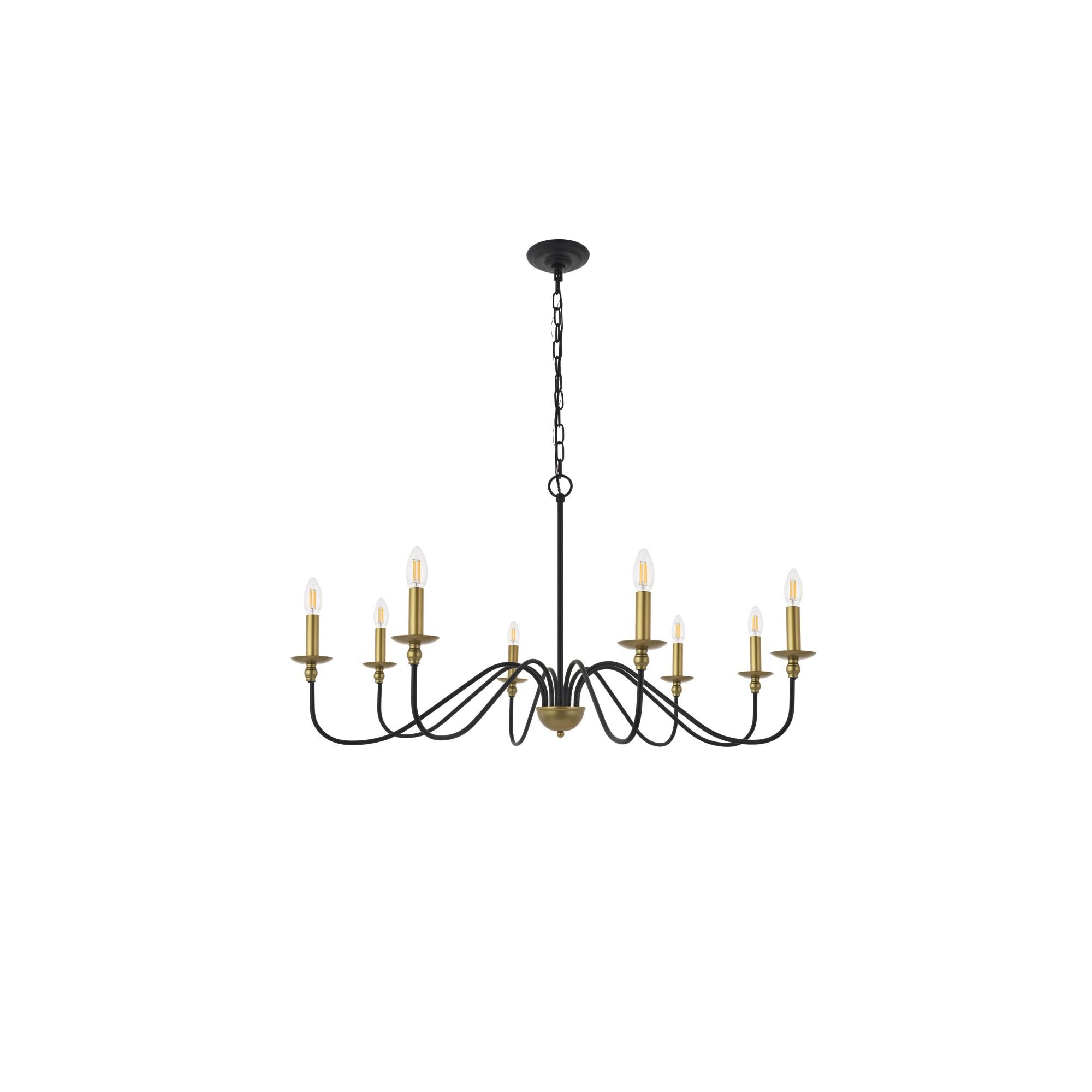 Rohan 42 Inch 8 Light Chandelier by Elegant Lighting