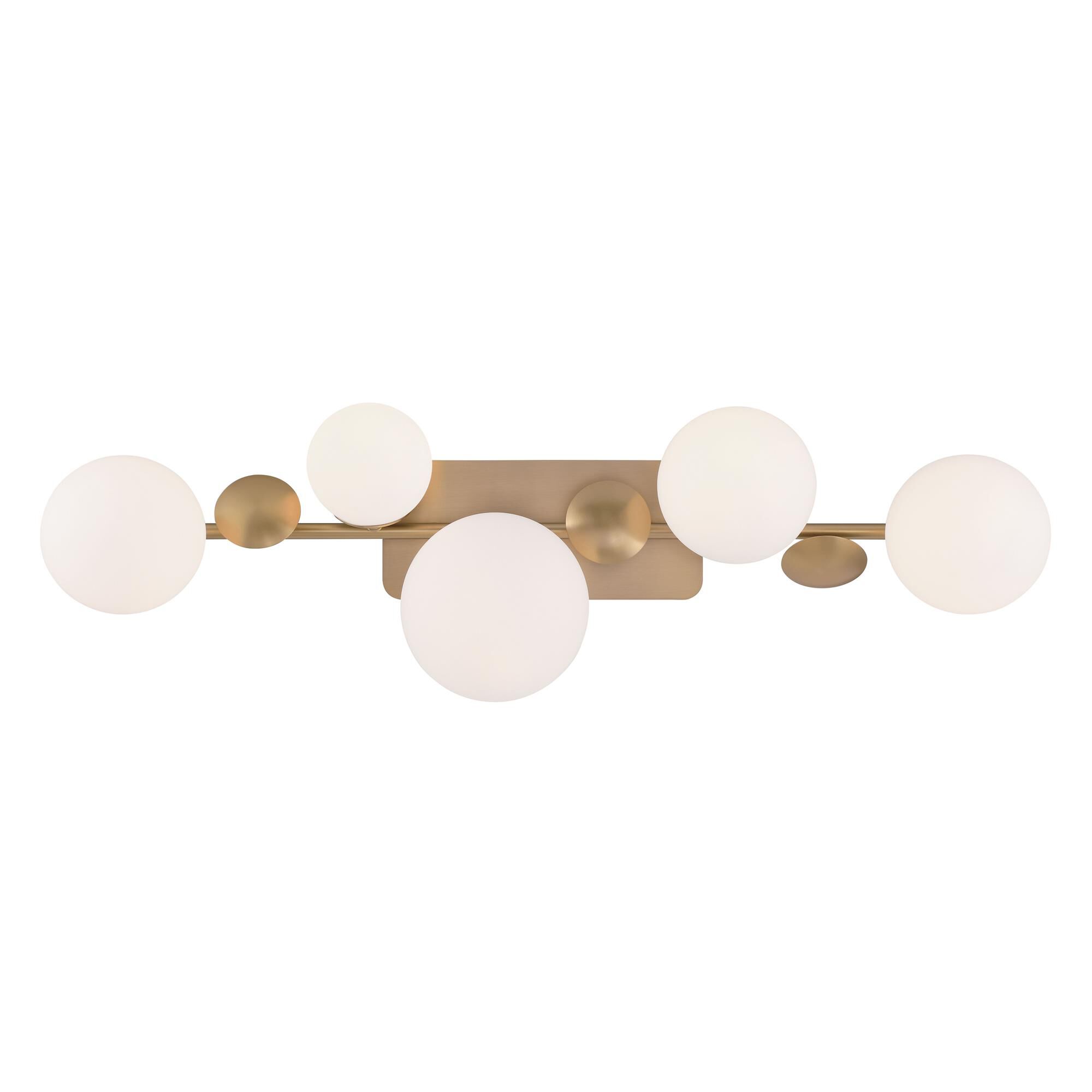 Shown in Gold finish and Opal glass