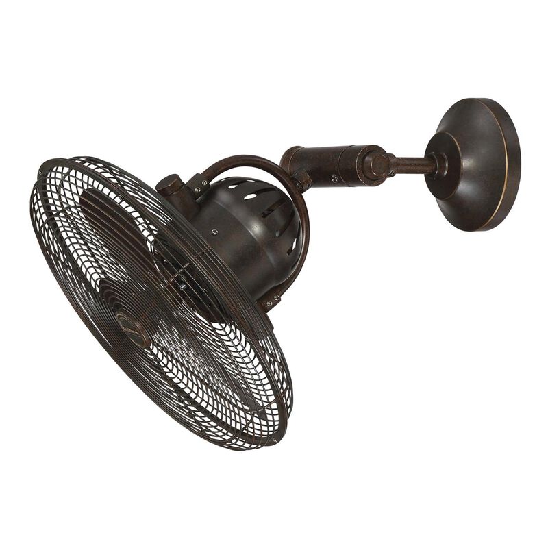 Bellows Iv 14 Inch Wall Mounted Fan with Light Kit by Craftmade