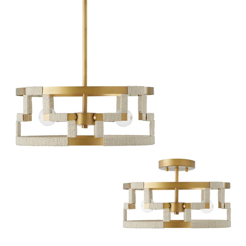 Hala 15 Inch 3 Light Semi Flush Mount by Capital Lighting Fixture Company