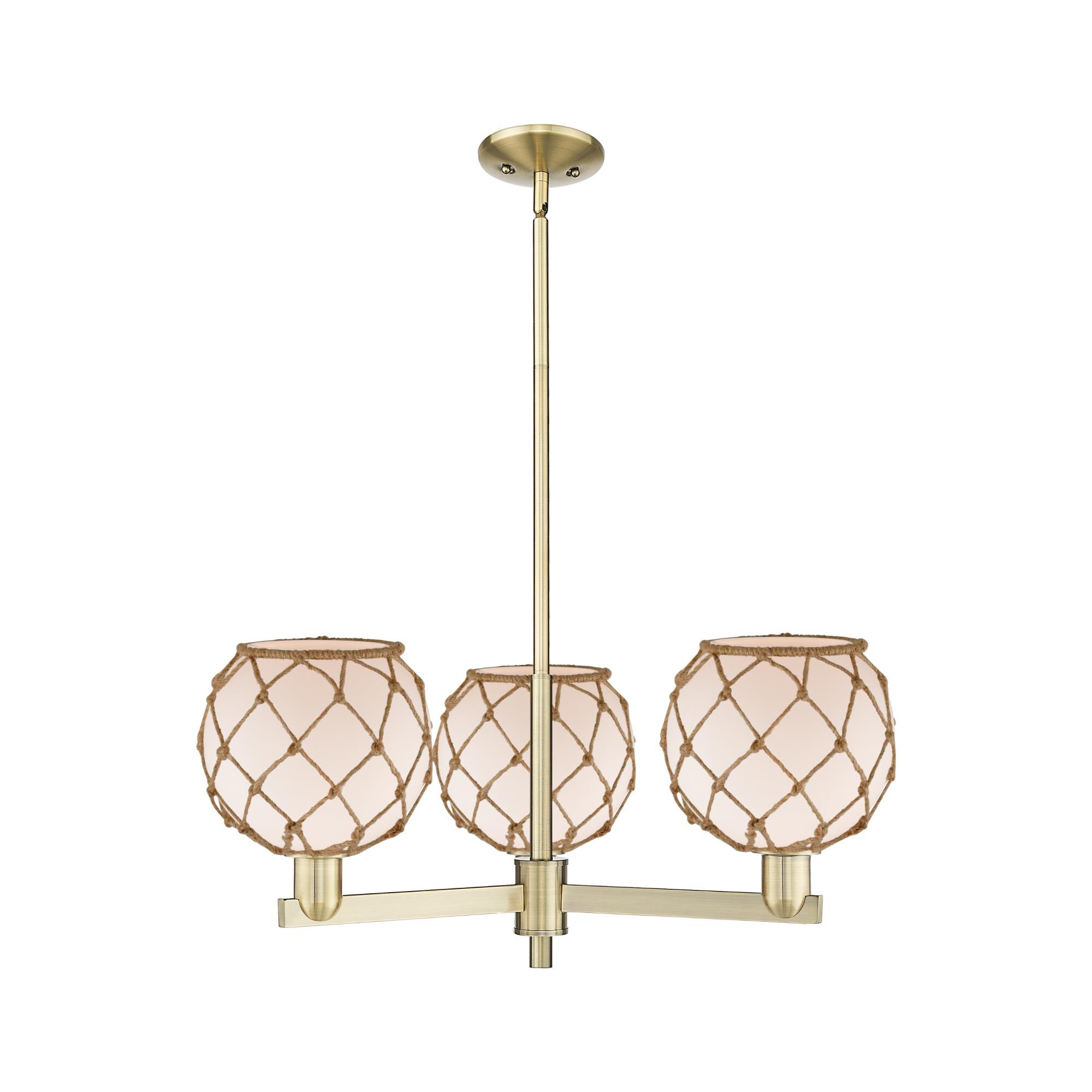 Bruno Marashlian Farmhouse Rope 30 Inch Chandelier by Innovations Lighting