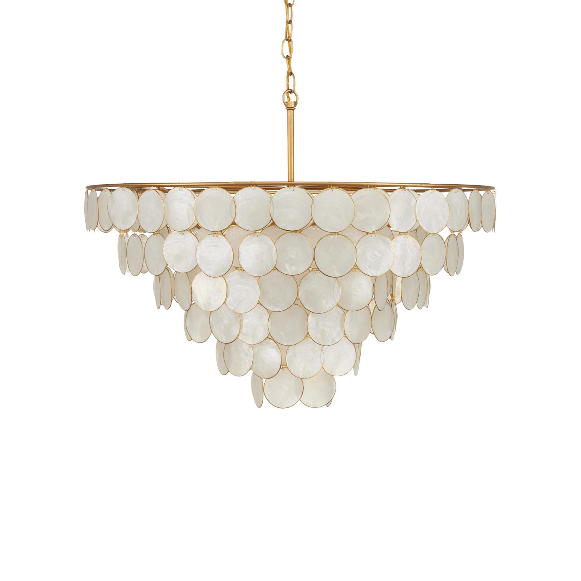 Bon Vivant 30 Inch 5 Light Semi Flush Mount,
