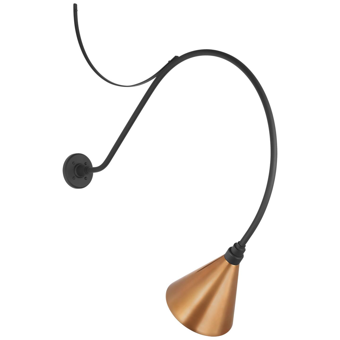 Shown in Matte Black finish and Copper shade