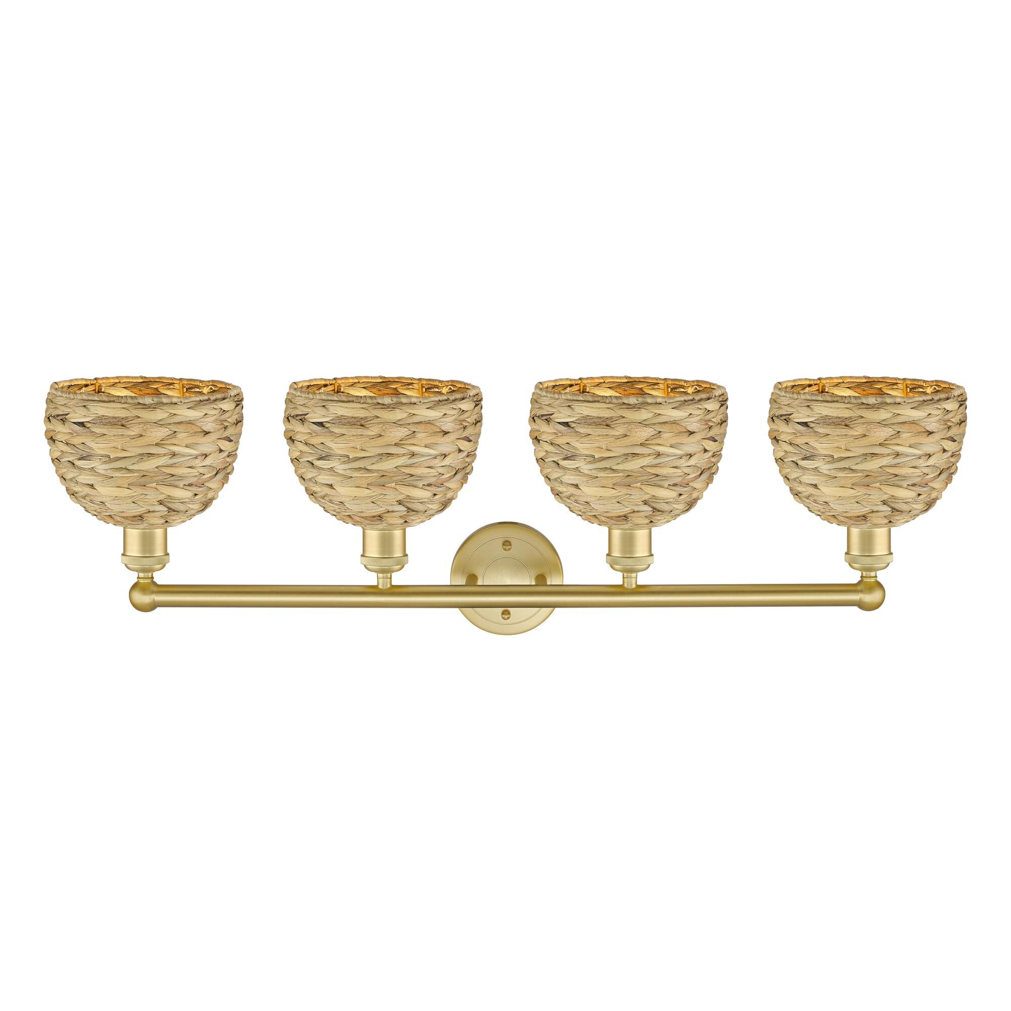 Bruno Marashlian Woven Rattan 35 Inch Bath Vanity Light by Innovations Lighting