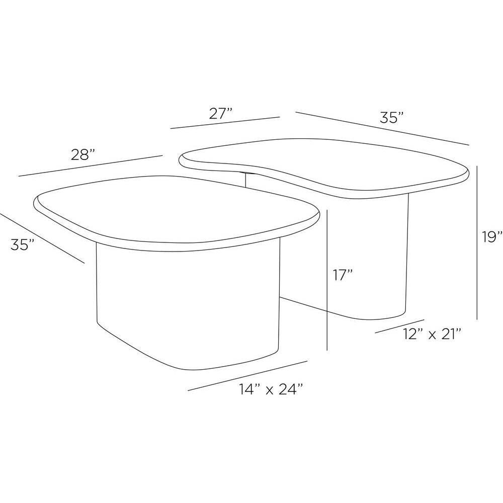Melt 24 Inch Coffee Table by Arteriors Home