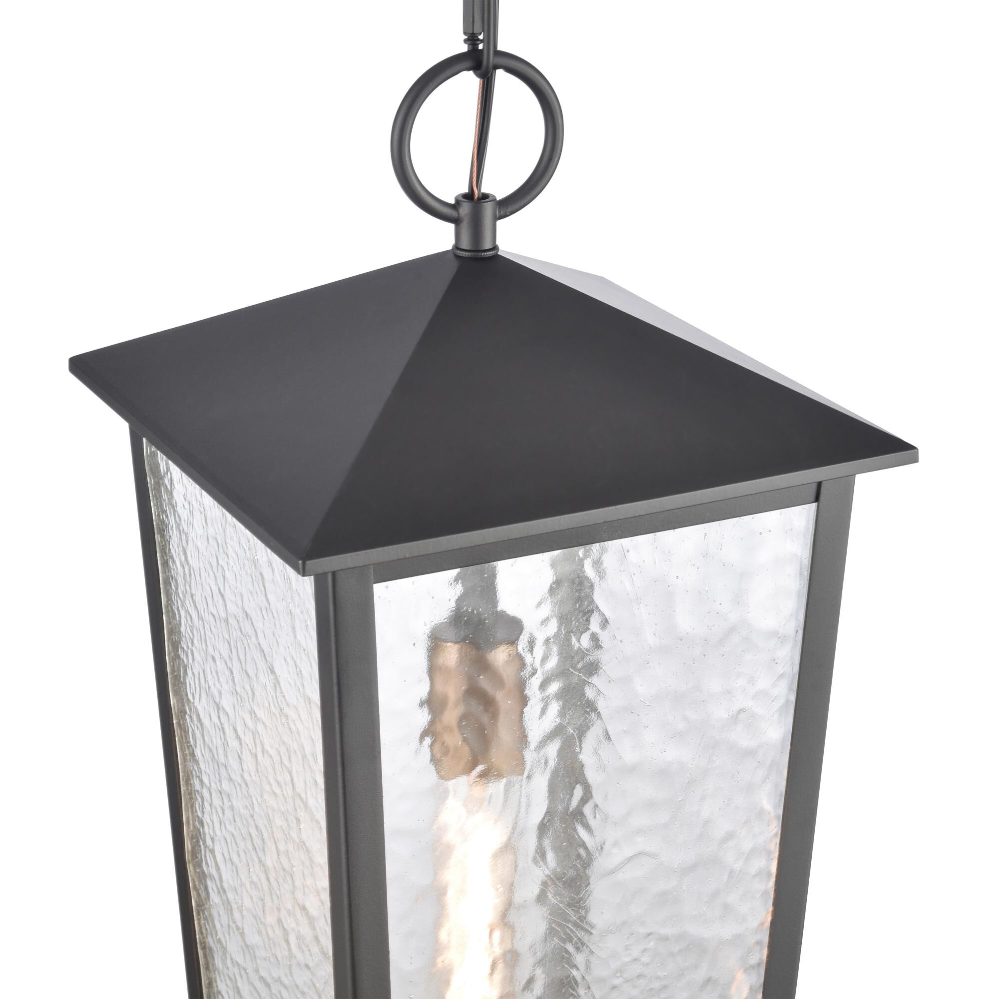 Shown in Matte Black finish and Flemish glass and Flemish Glass shade