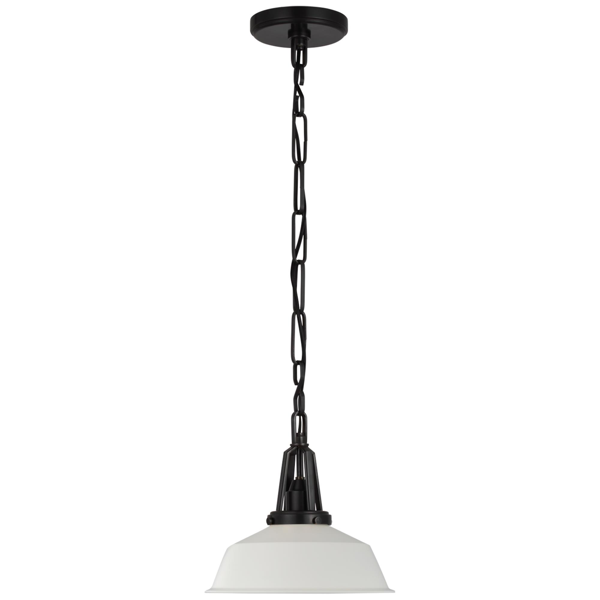 Shown in Bronze finish and Matte White shade