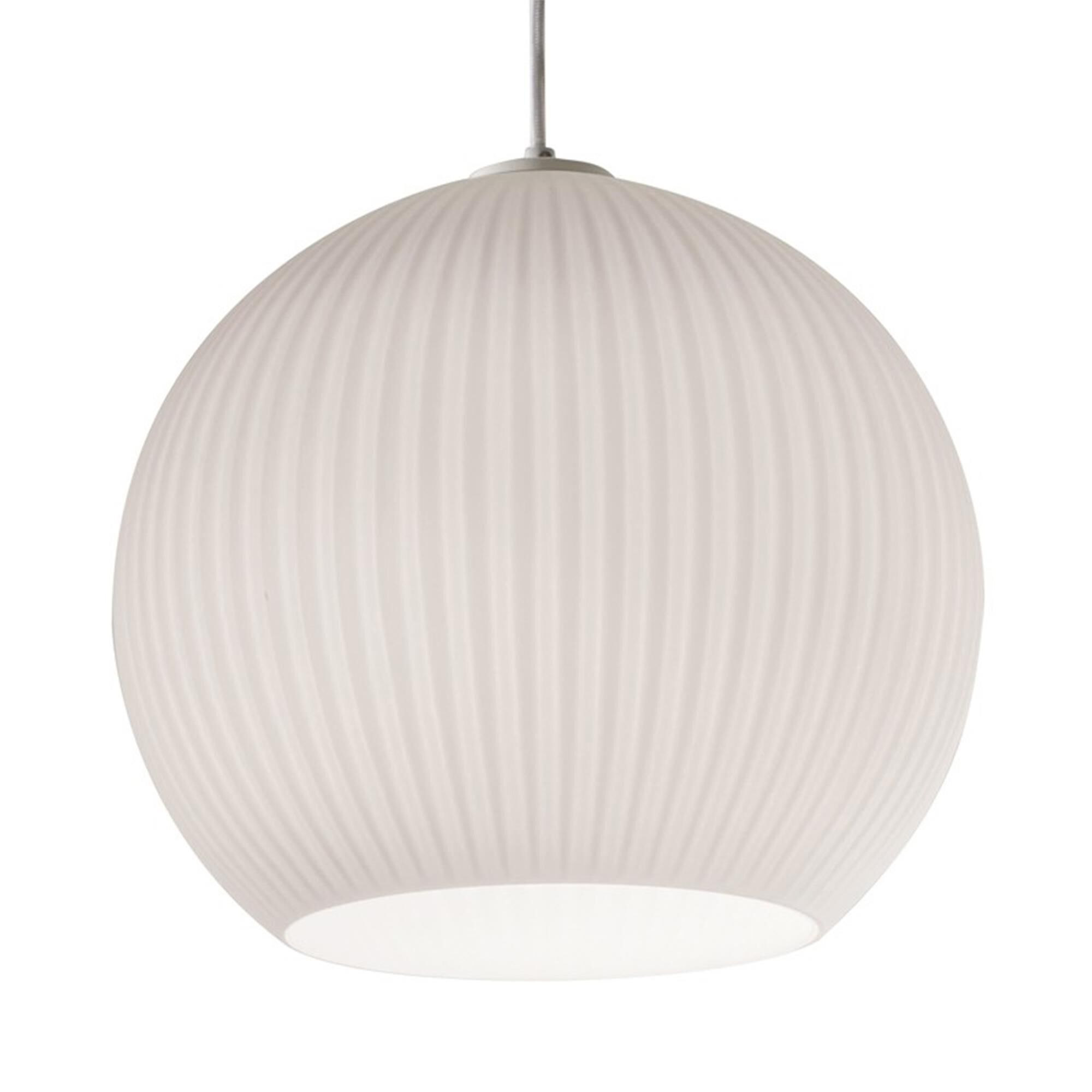 Shown in White finish and Frosted Ribbed White glass and No Accent accent