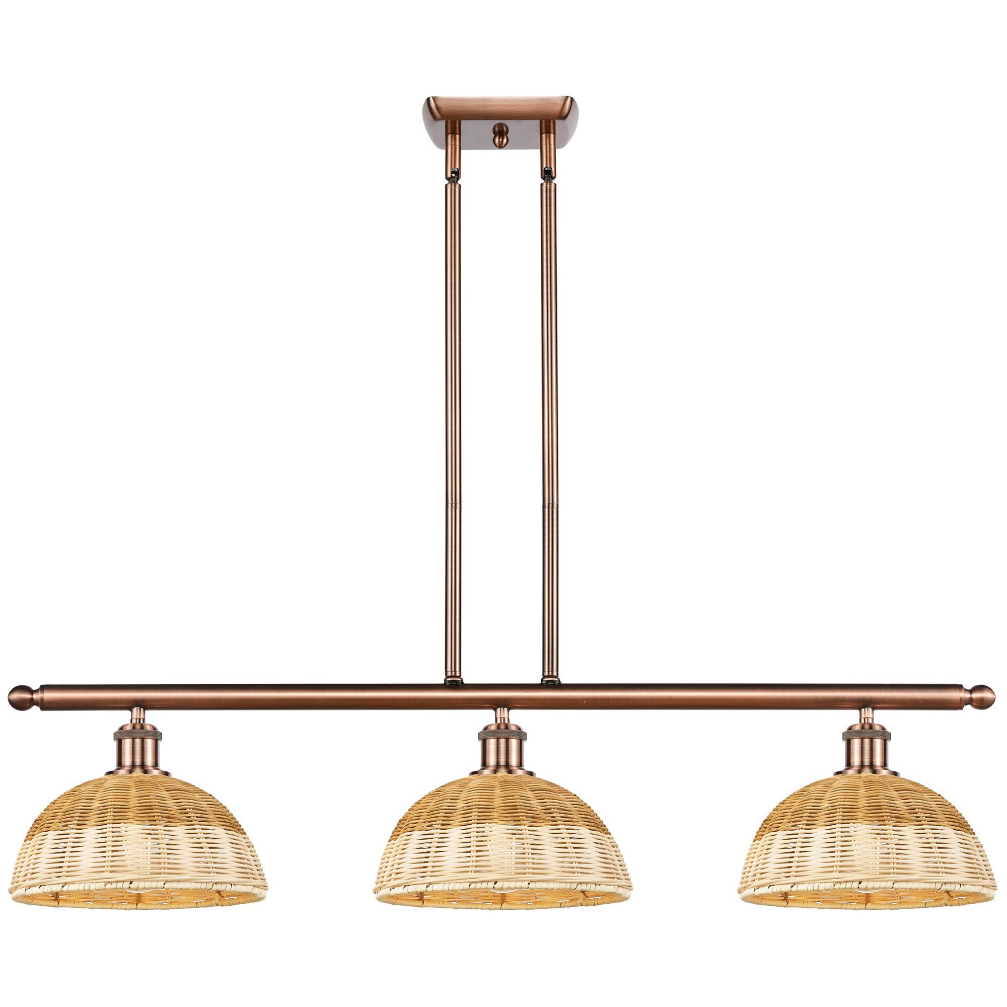 Shown in Antique Copper finish and Natural shade