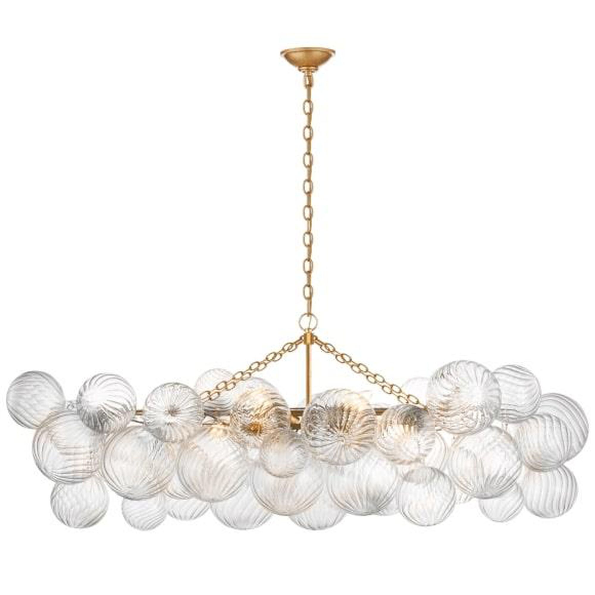Shown in Gild finish and Clear Swirled glass