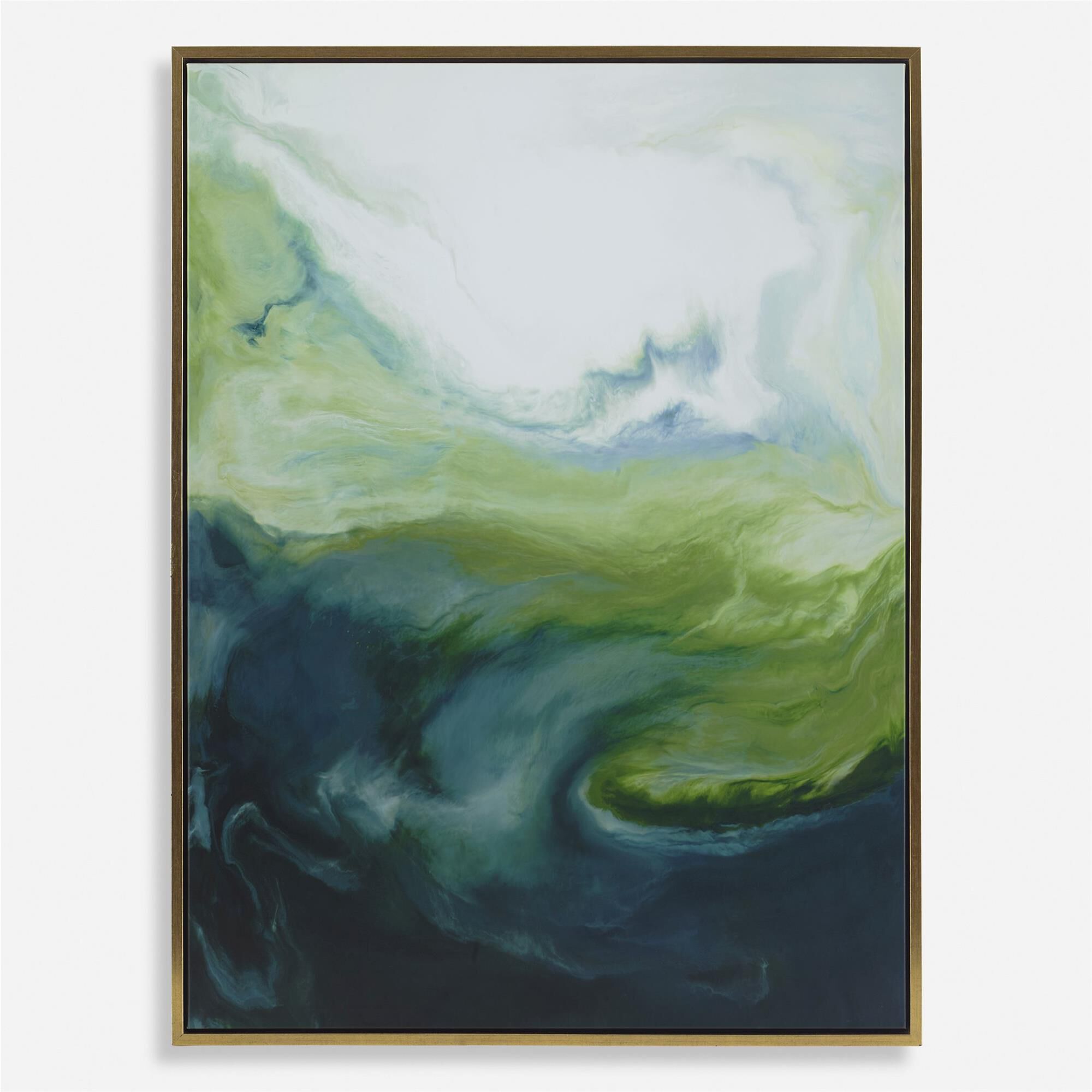 Shown in Solid Wood Gallery Frame With Gold Finish. finish