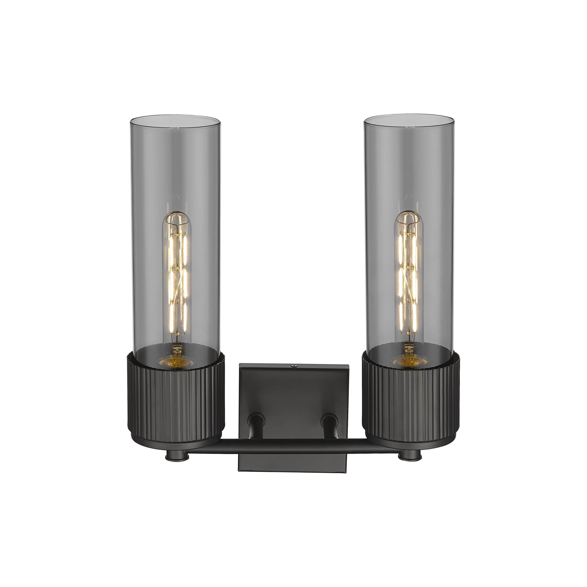 Shown in Matte Black finish and Plated Smoke glass