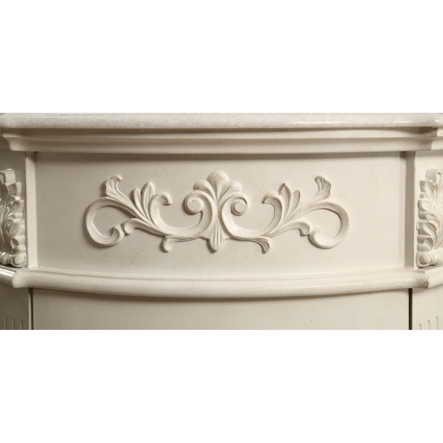 Shown in Antique White finish