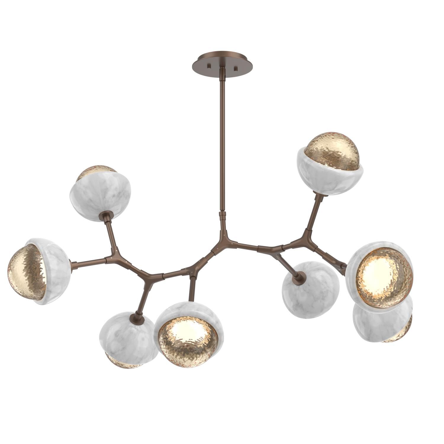 Levi Wilson Cabochon 38 Inch Linear Suspension Light by Hammerton Studio