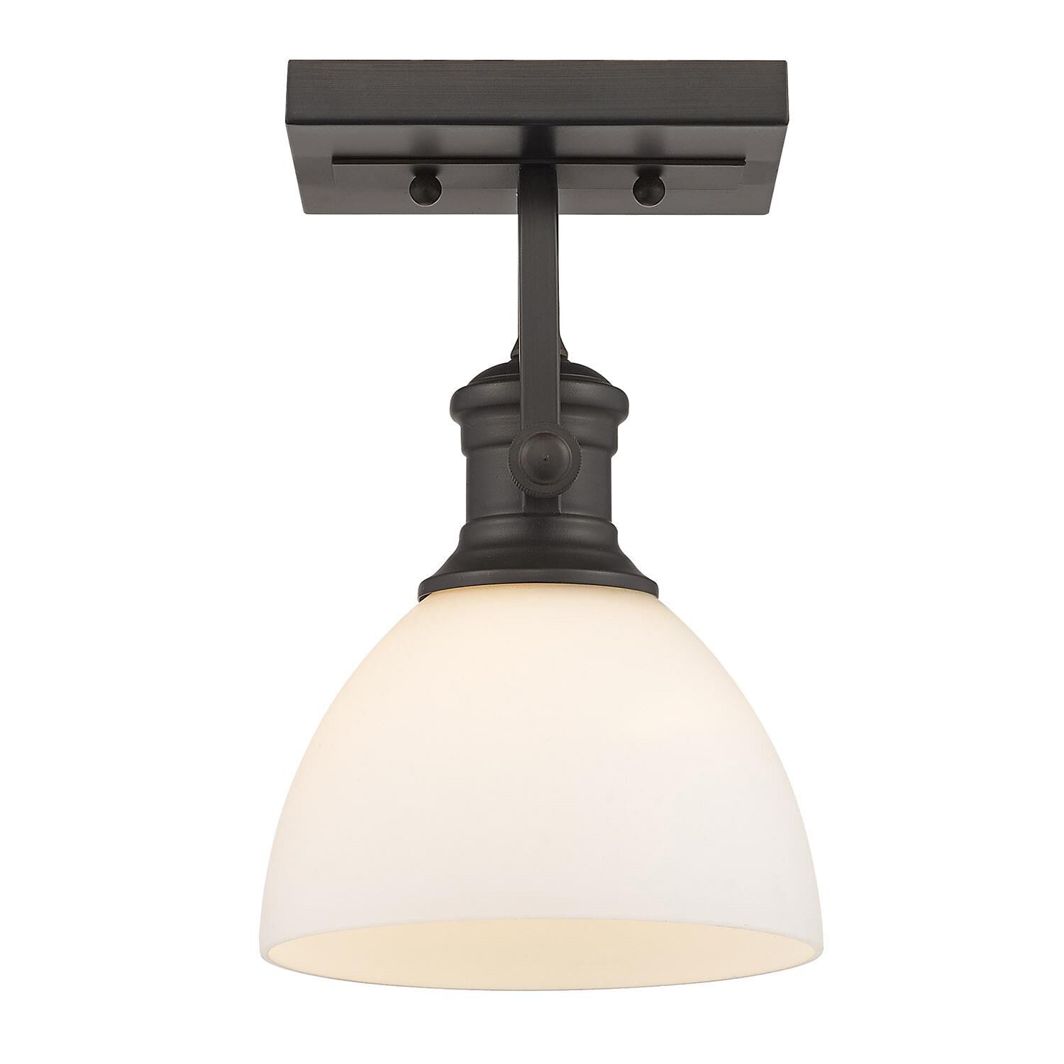Hines 10 Inch Damp Rated Semi Flush Mount by Golden Lighting