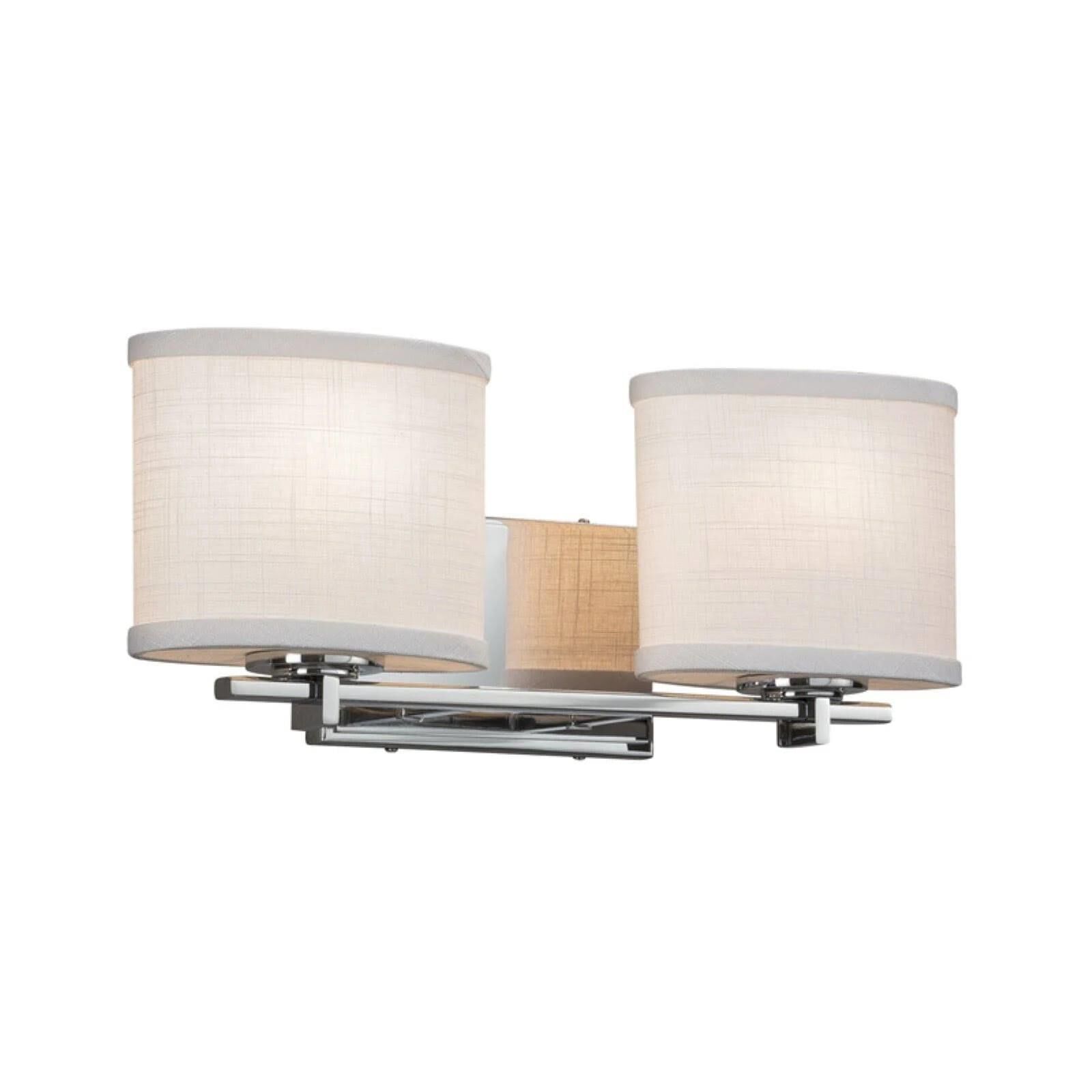 Textile 16 Inch 2 Light Bath Vanity Light by Justice Design Group