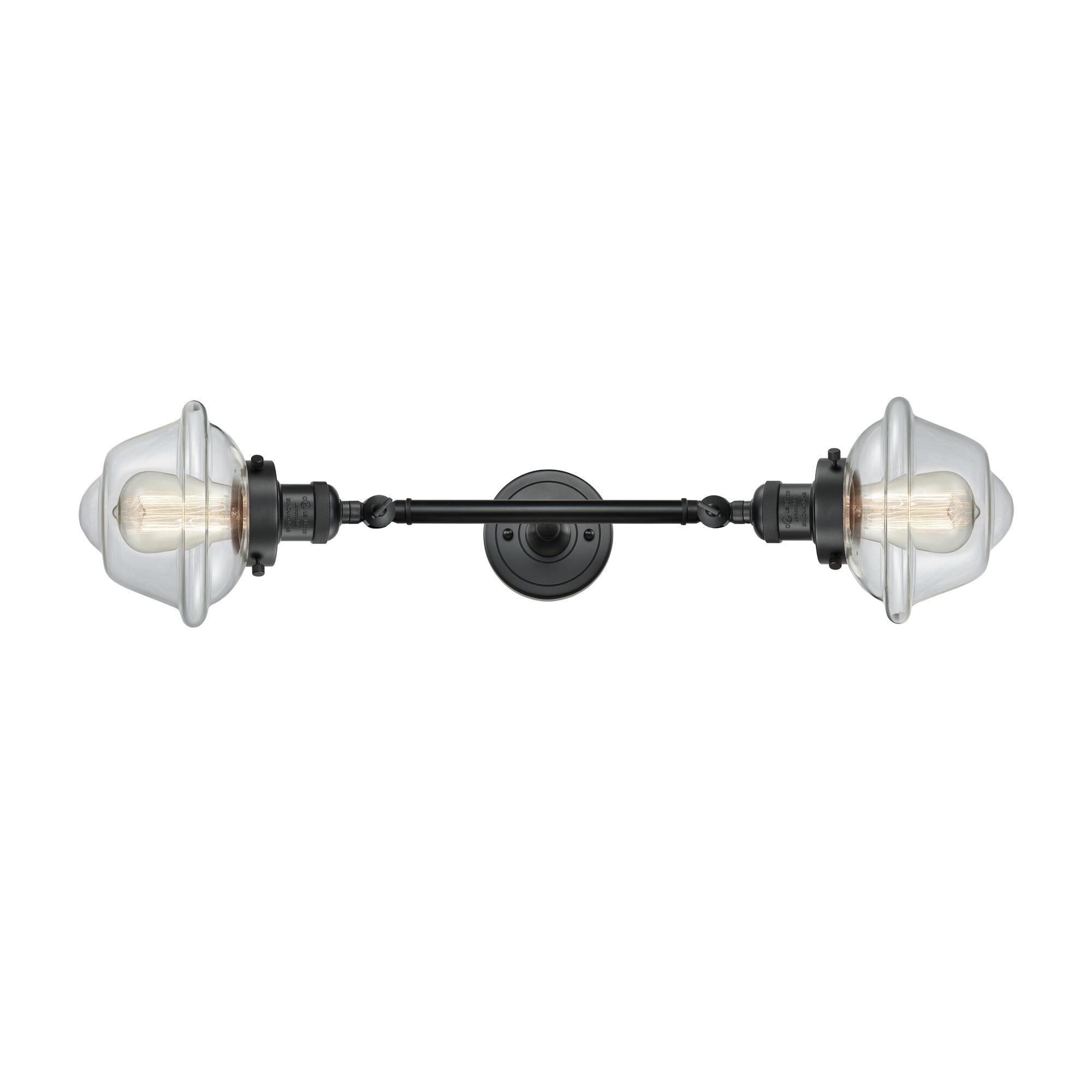 Shown in Matte Black finish and Clear glass