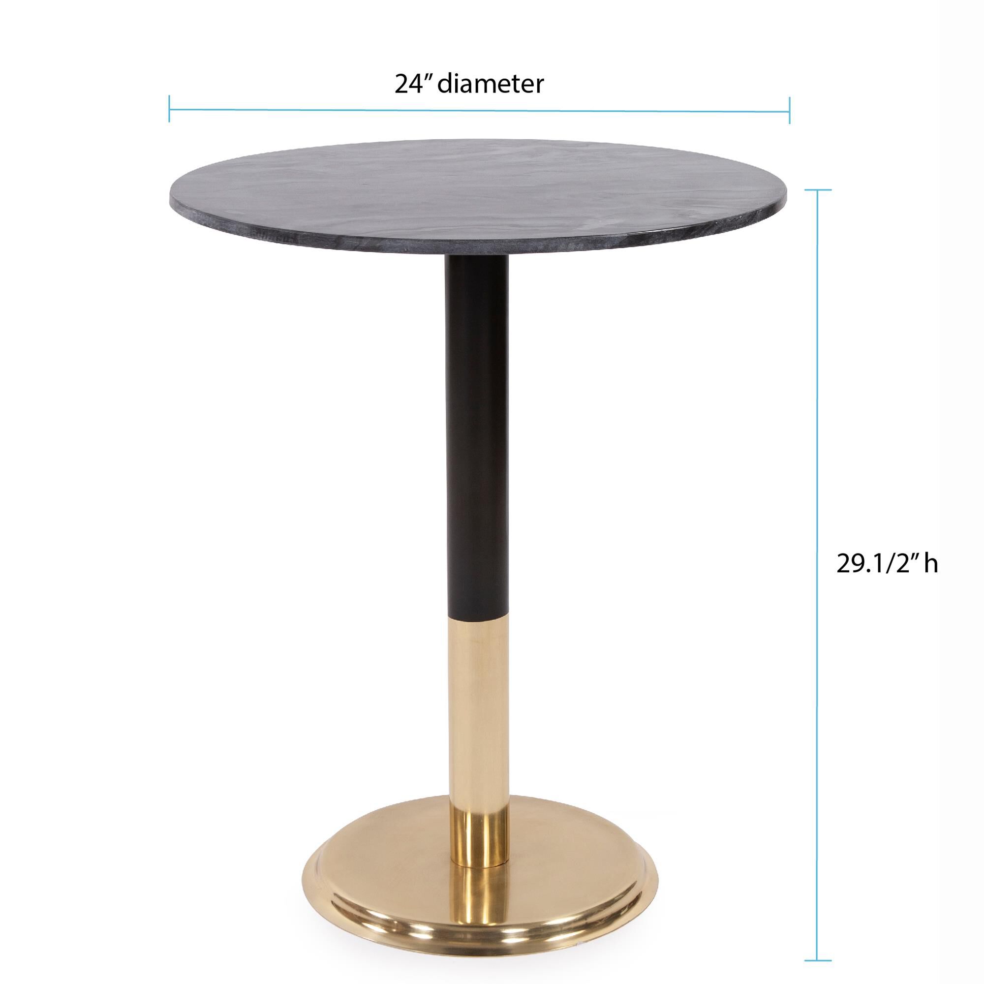 Shown in Polished Gold With Black Marble finish
