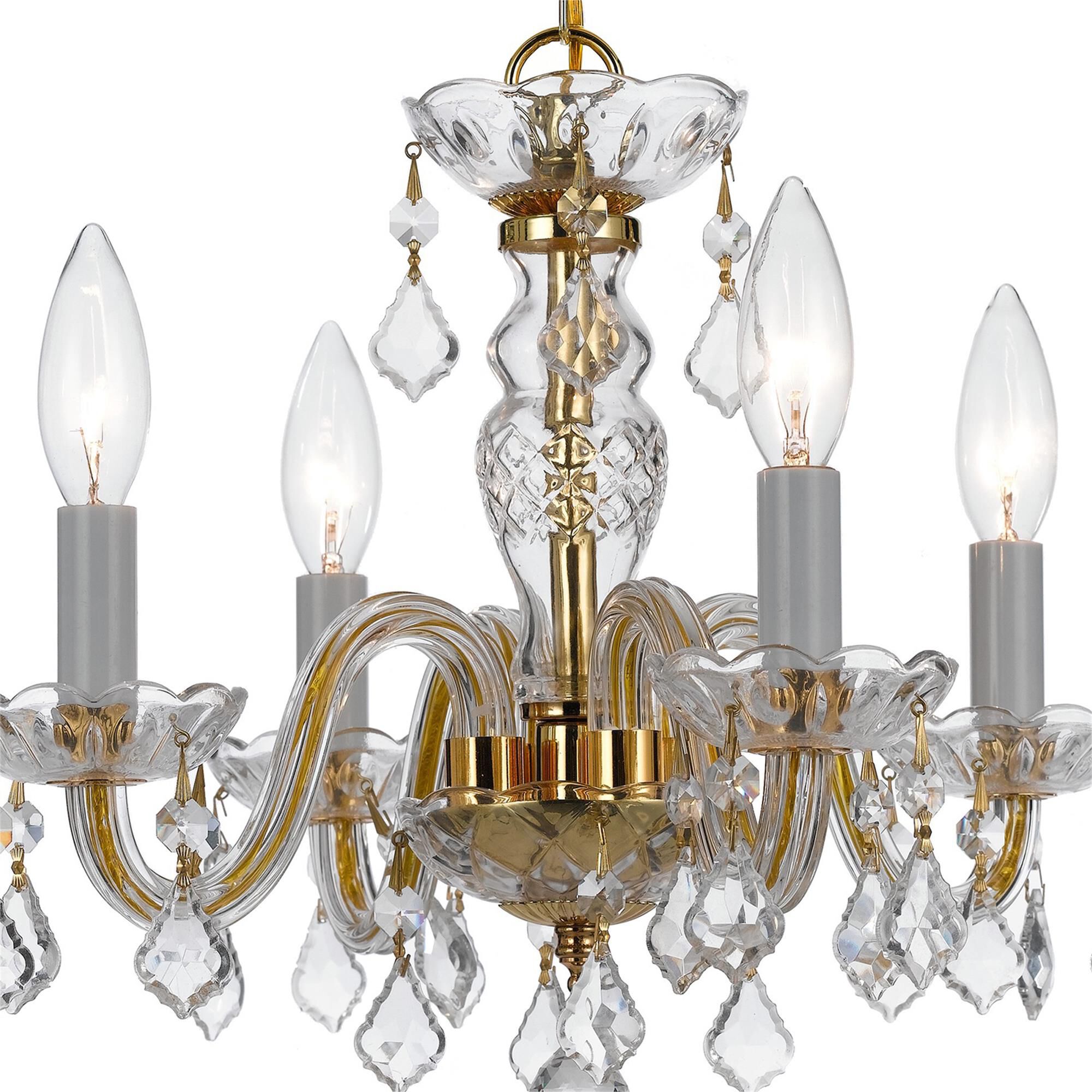 Traditional Crystal 15 Inch Chandelier,